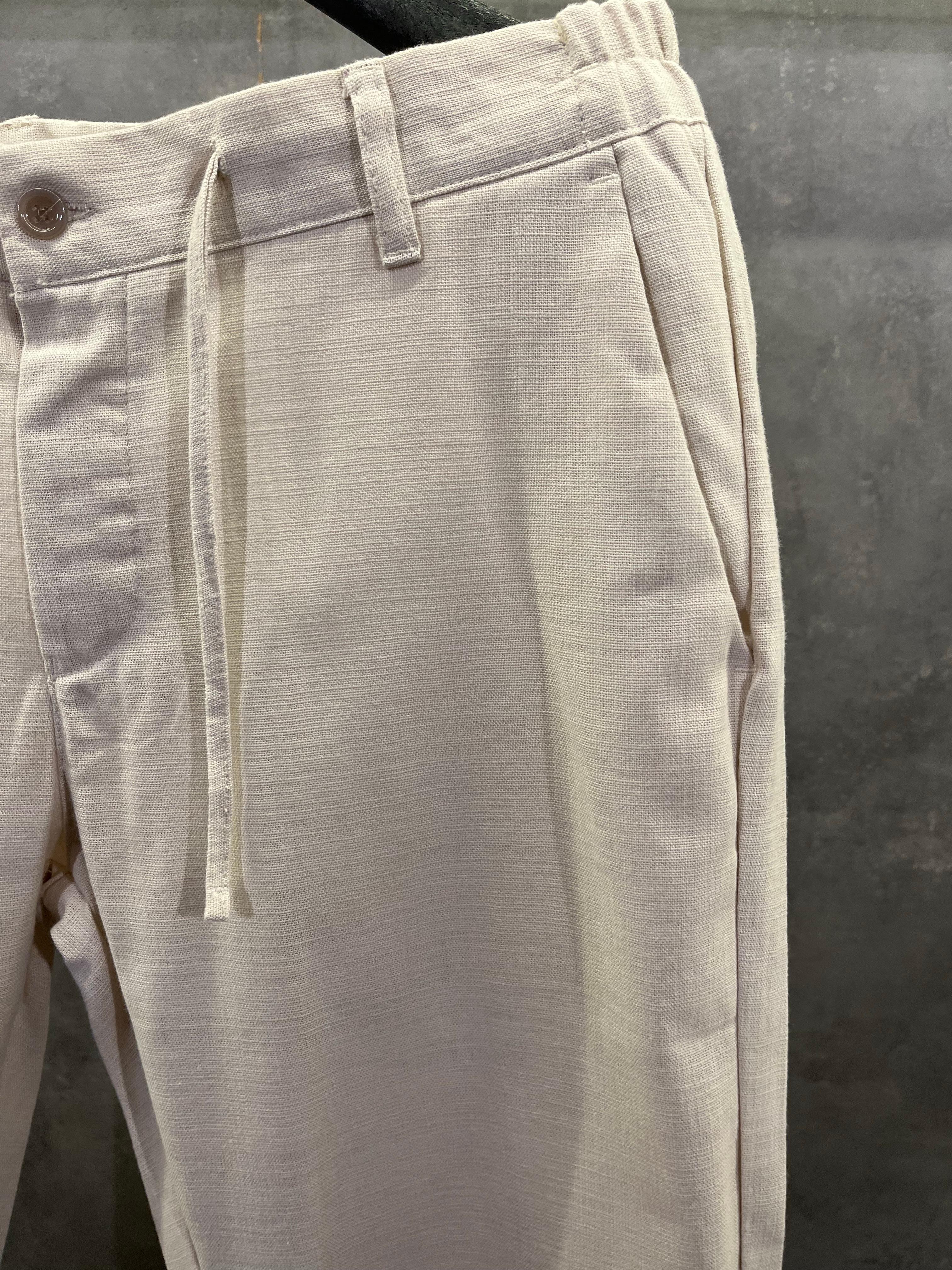 Taş Rengi Premium Ham Keten Pantolon