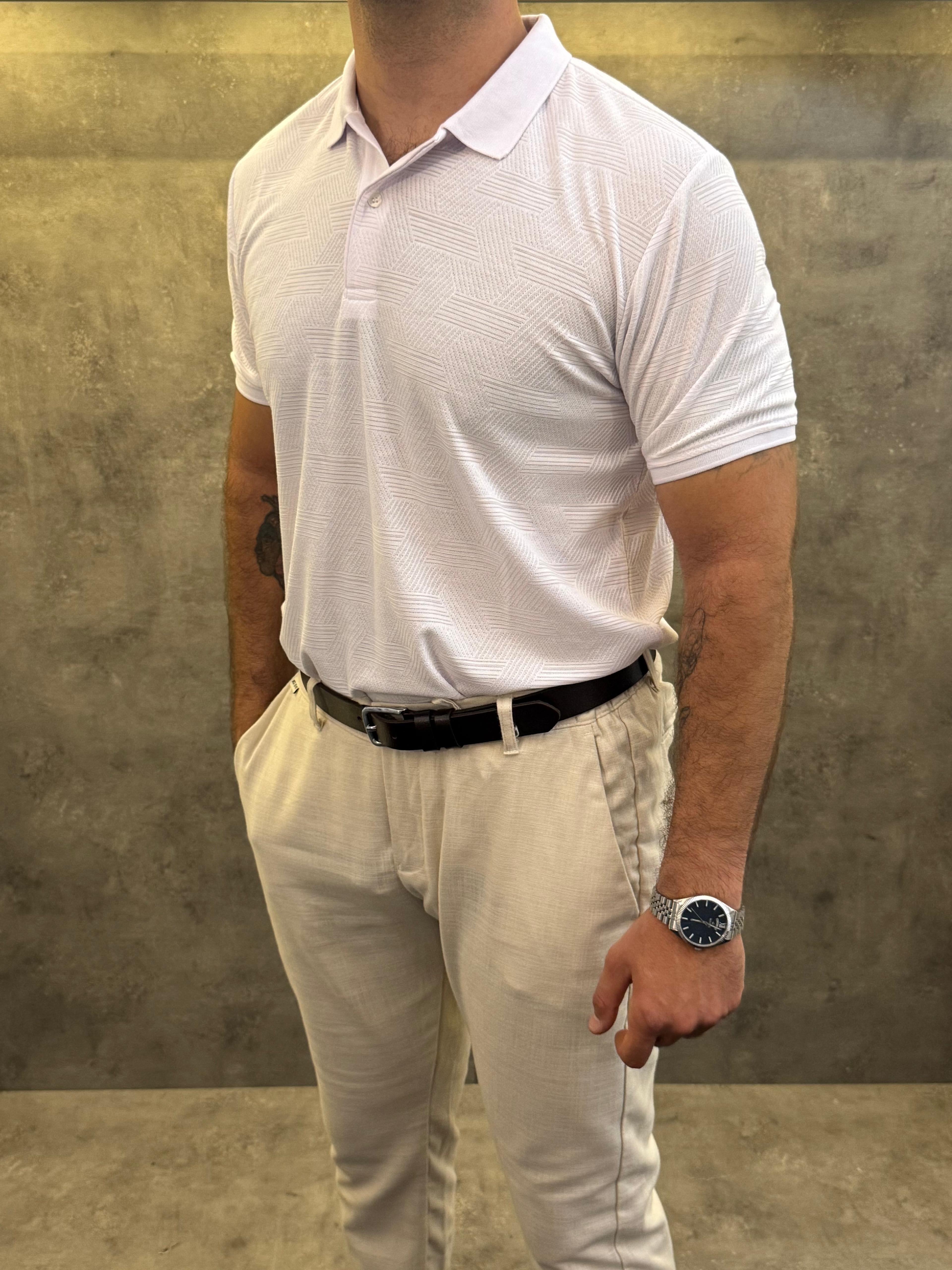 Bianco Lineare Premium Polo Yaka
