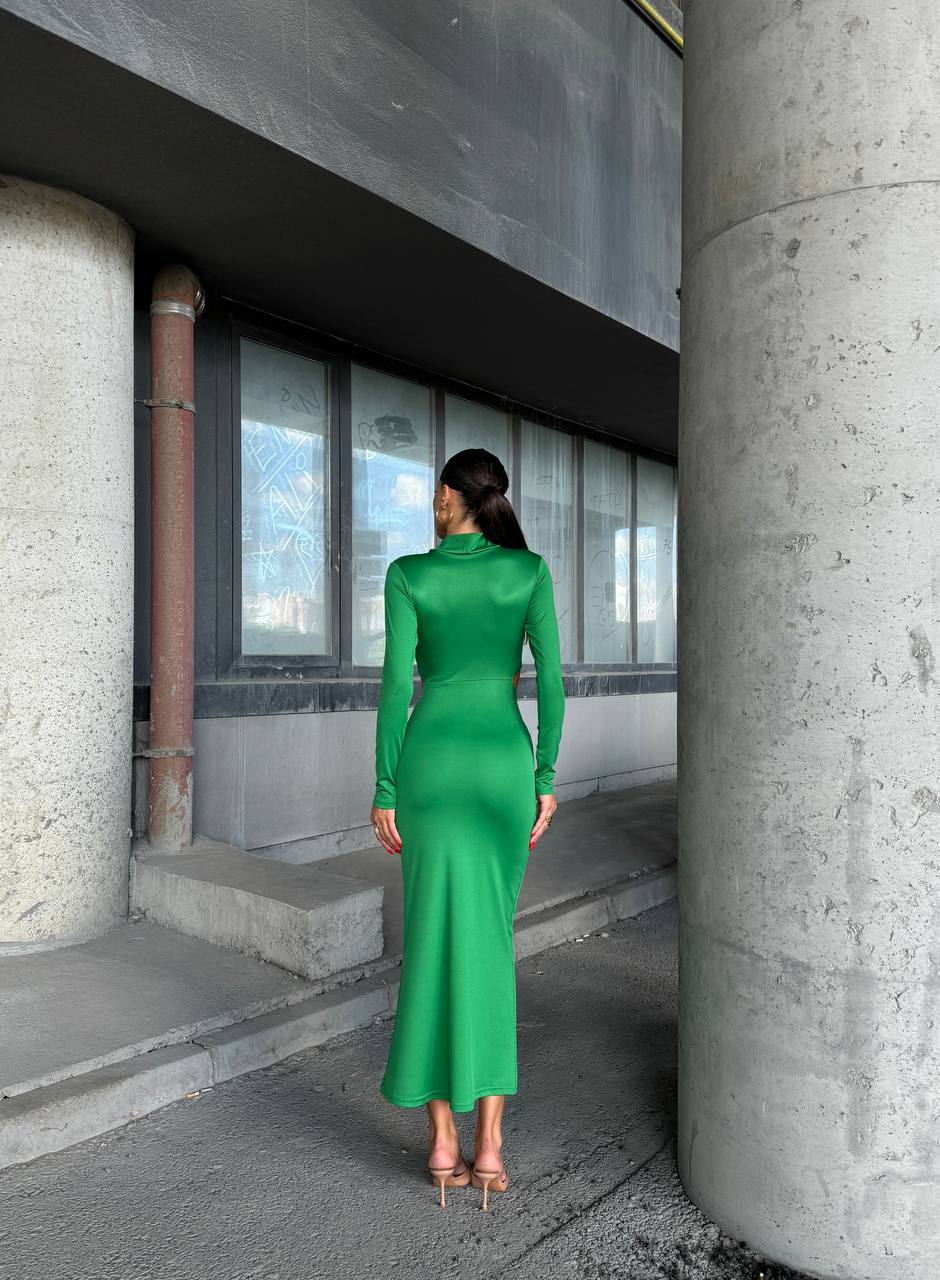 Saten Cut-Out Elbise