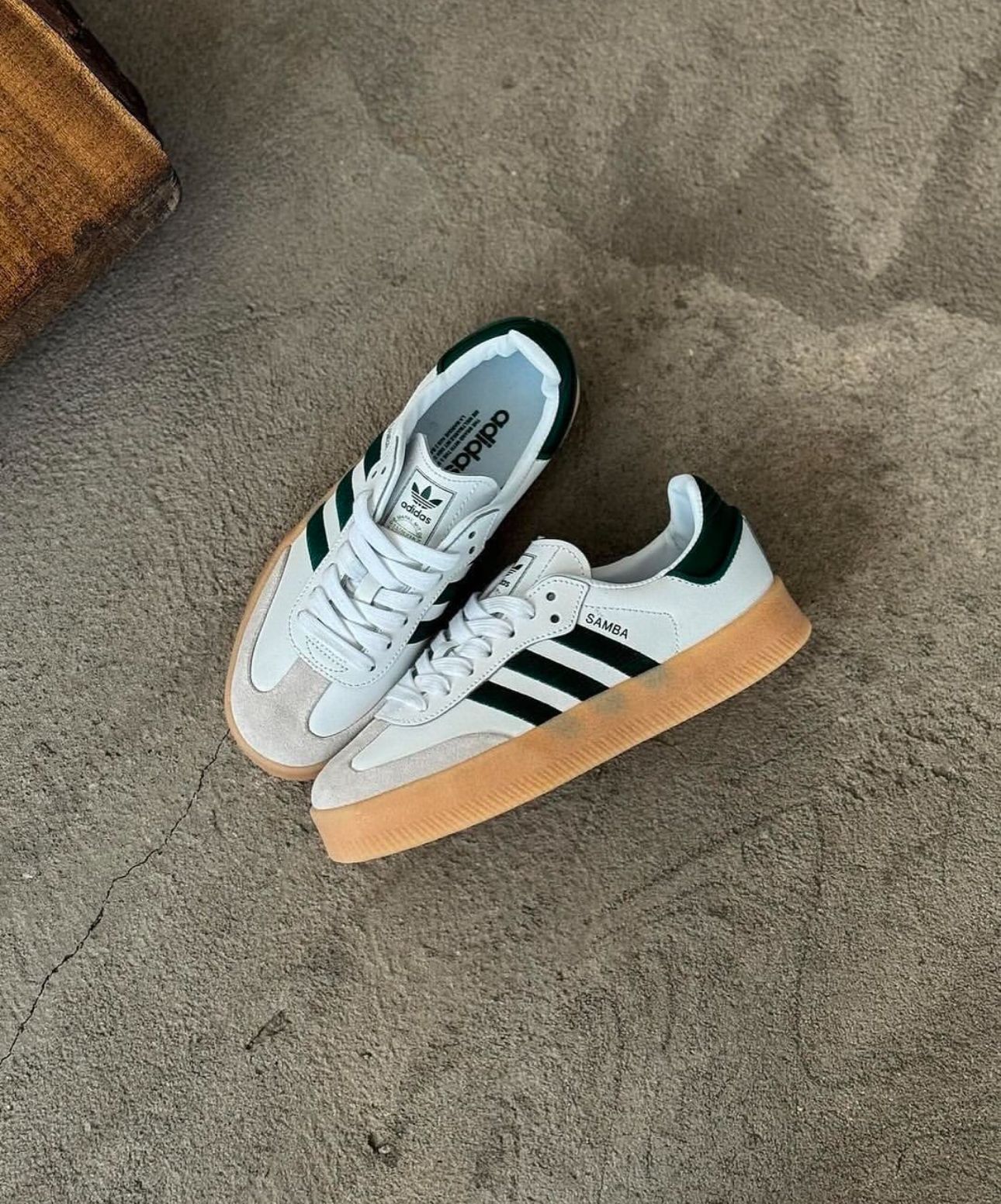 Adidas Samba platform white