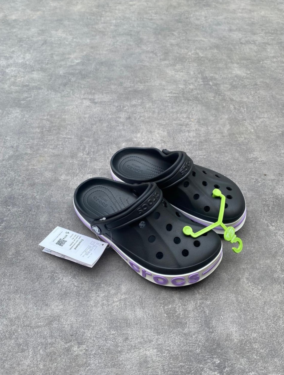 crocs siyah-mor yeni sezon