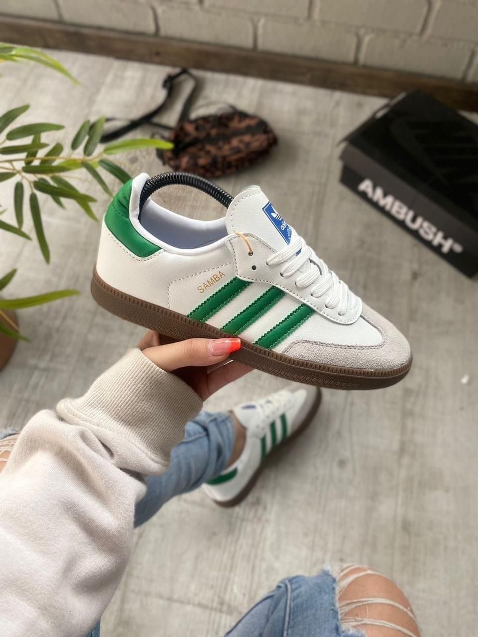 Adidas Samba Green White