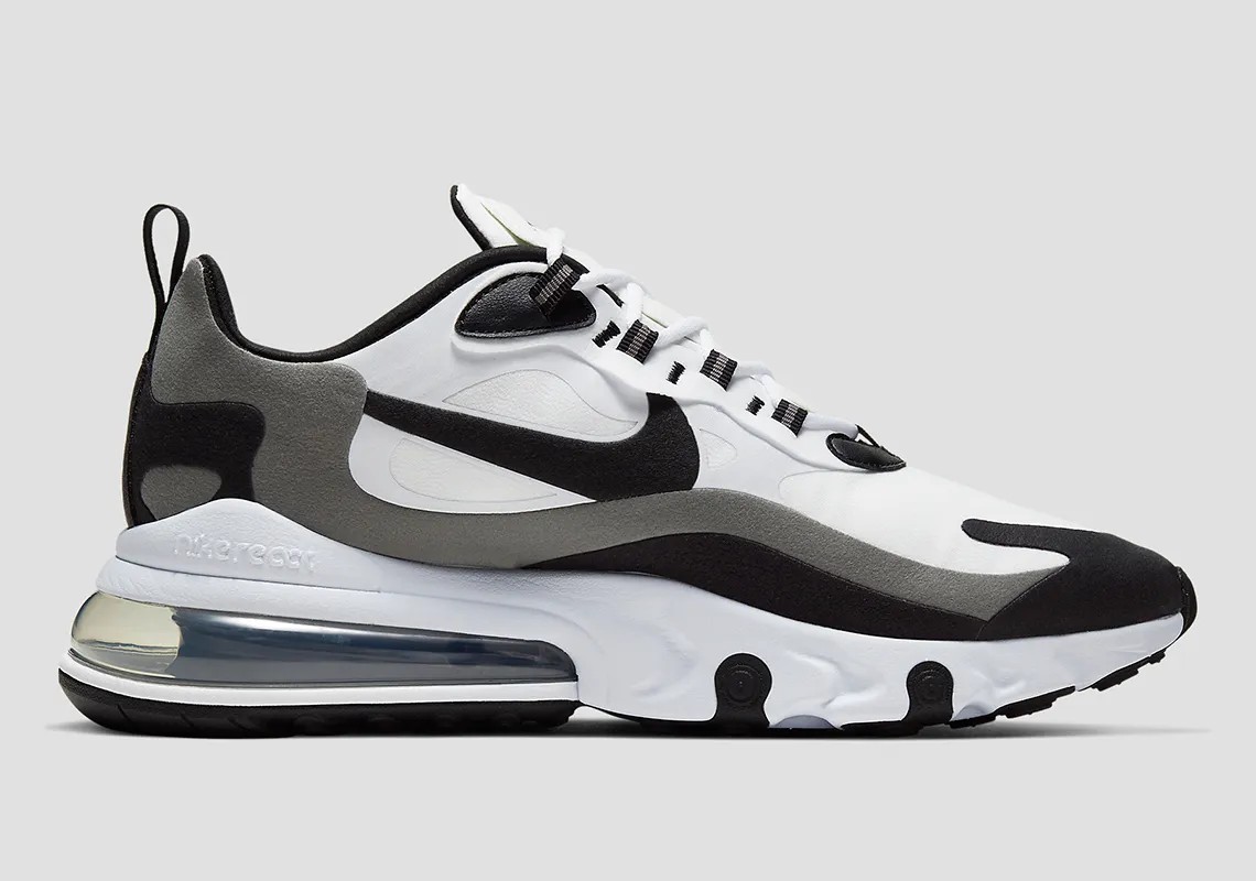 Nike Air Max 270 React White Black Metallic Pewter
