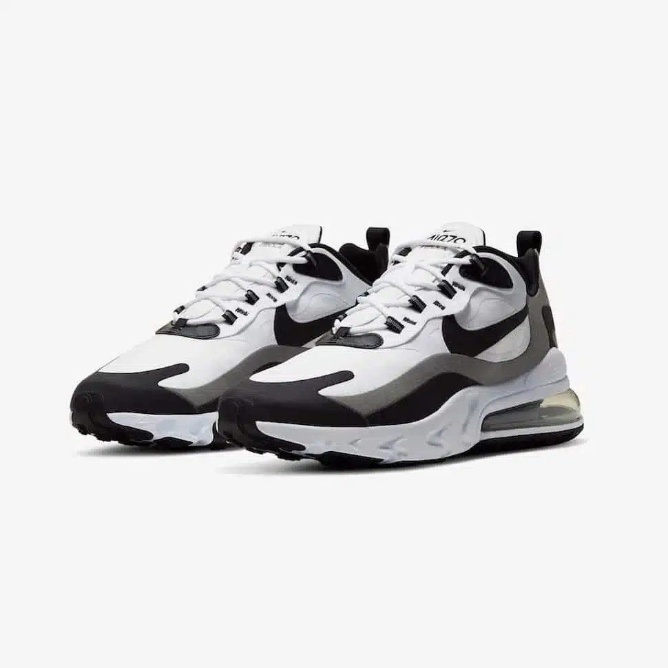 Nike Air Max 270 React White Black Metallic Pewter