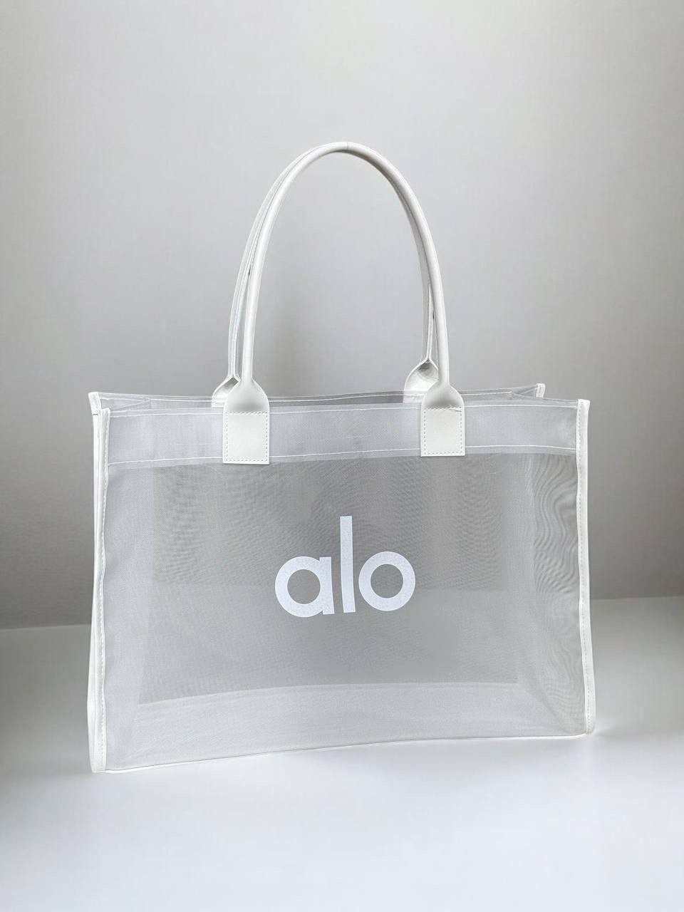Alo Sheer Tote çanta beyaz