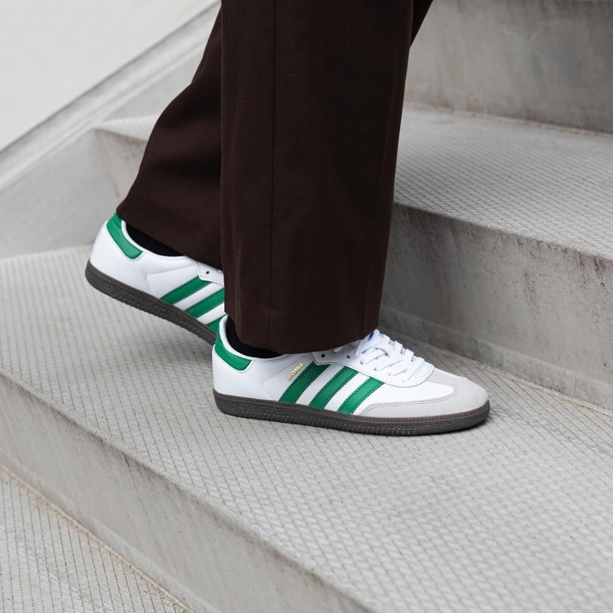 Adidas Samba Green White