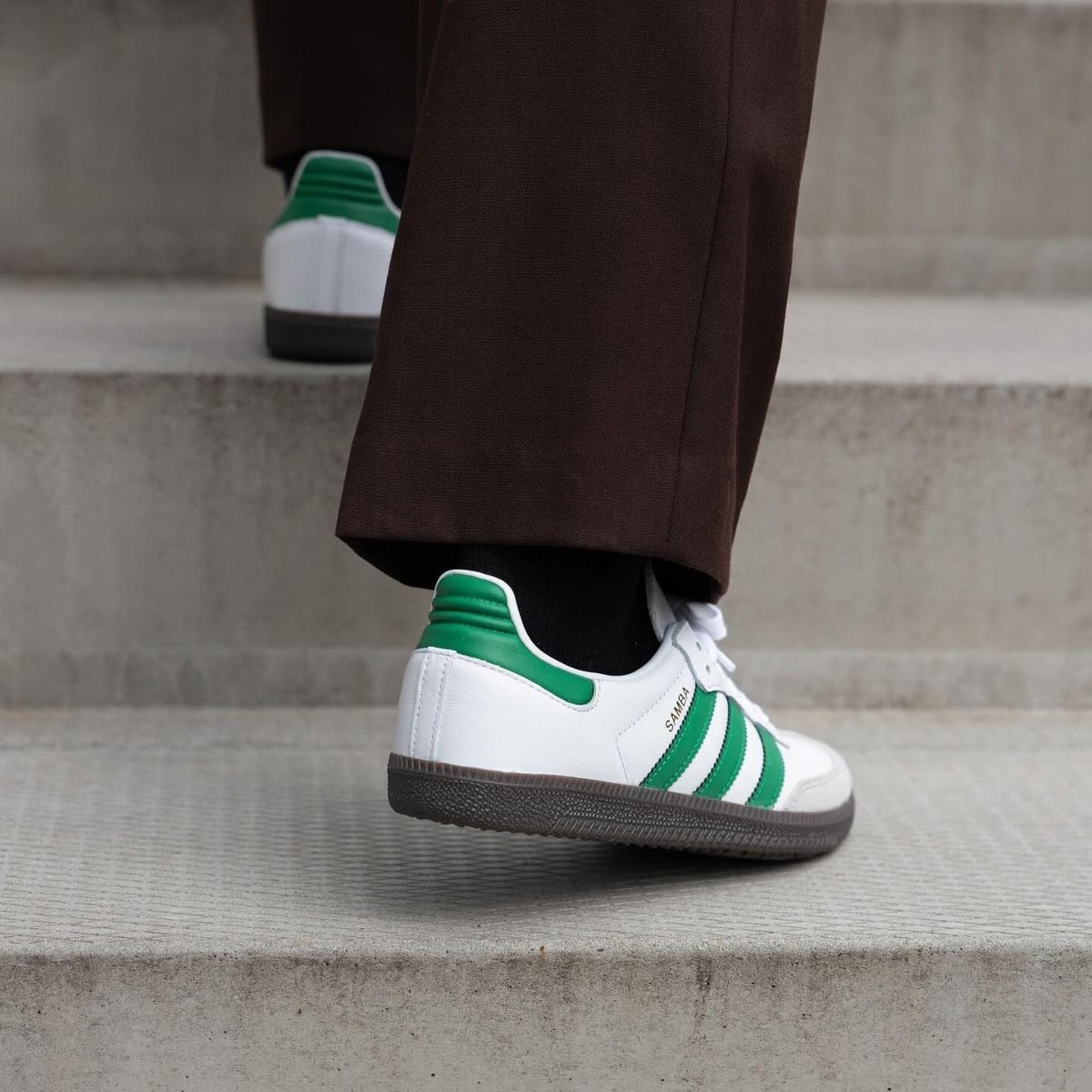 Adidas Samba Green White