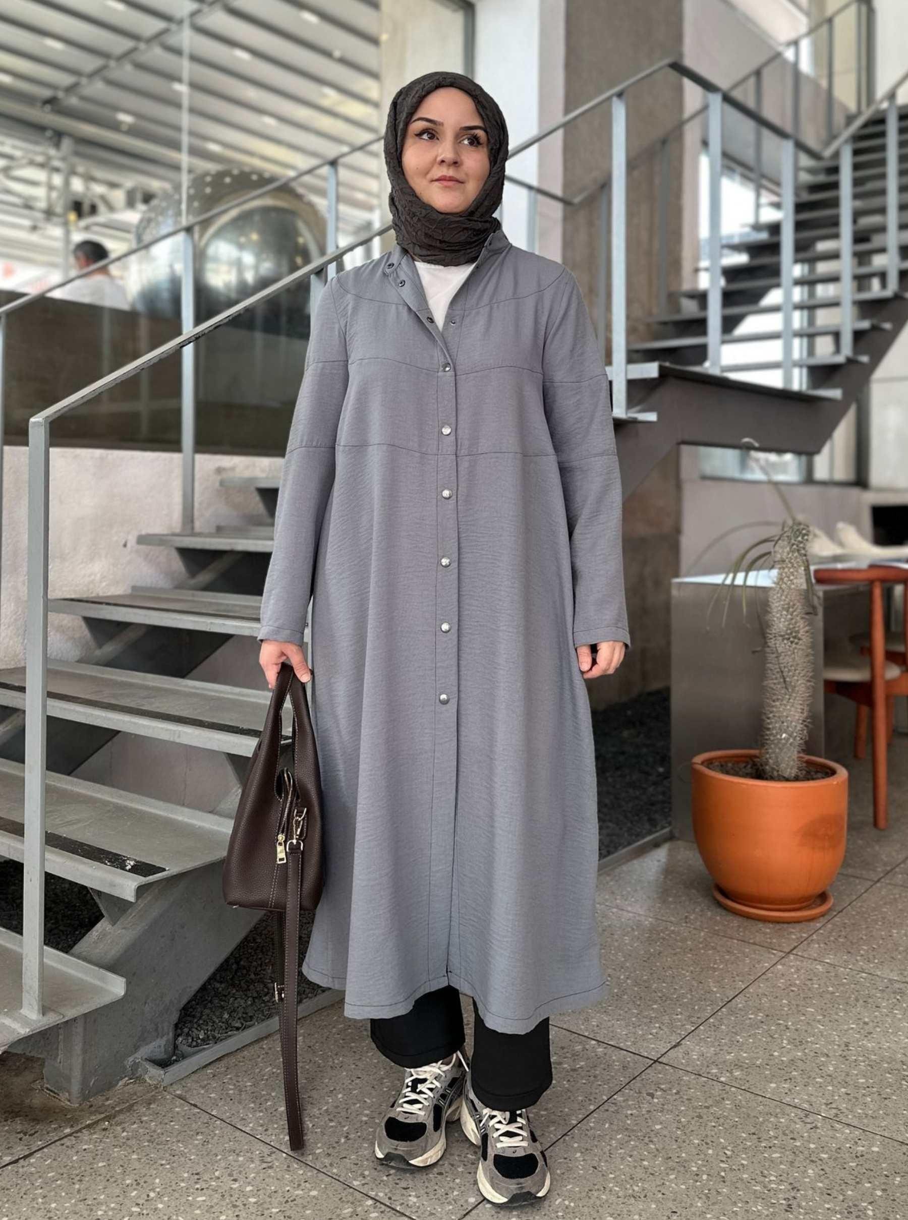ÇİMALI GÖMLEK GRİ
