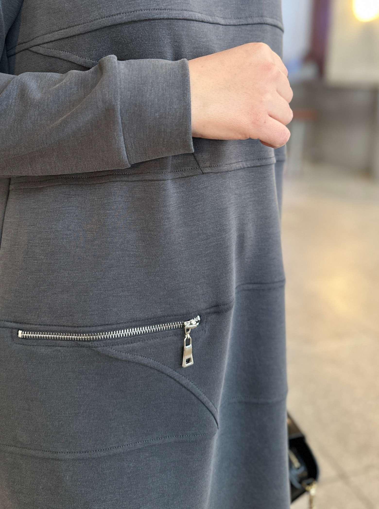 OYSHO FERMUAR DETAY TAKIM GRİ