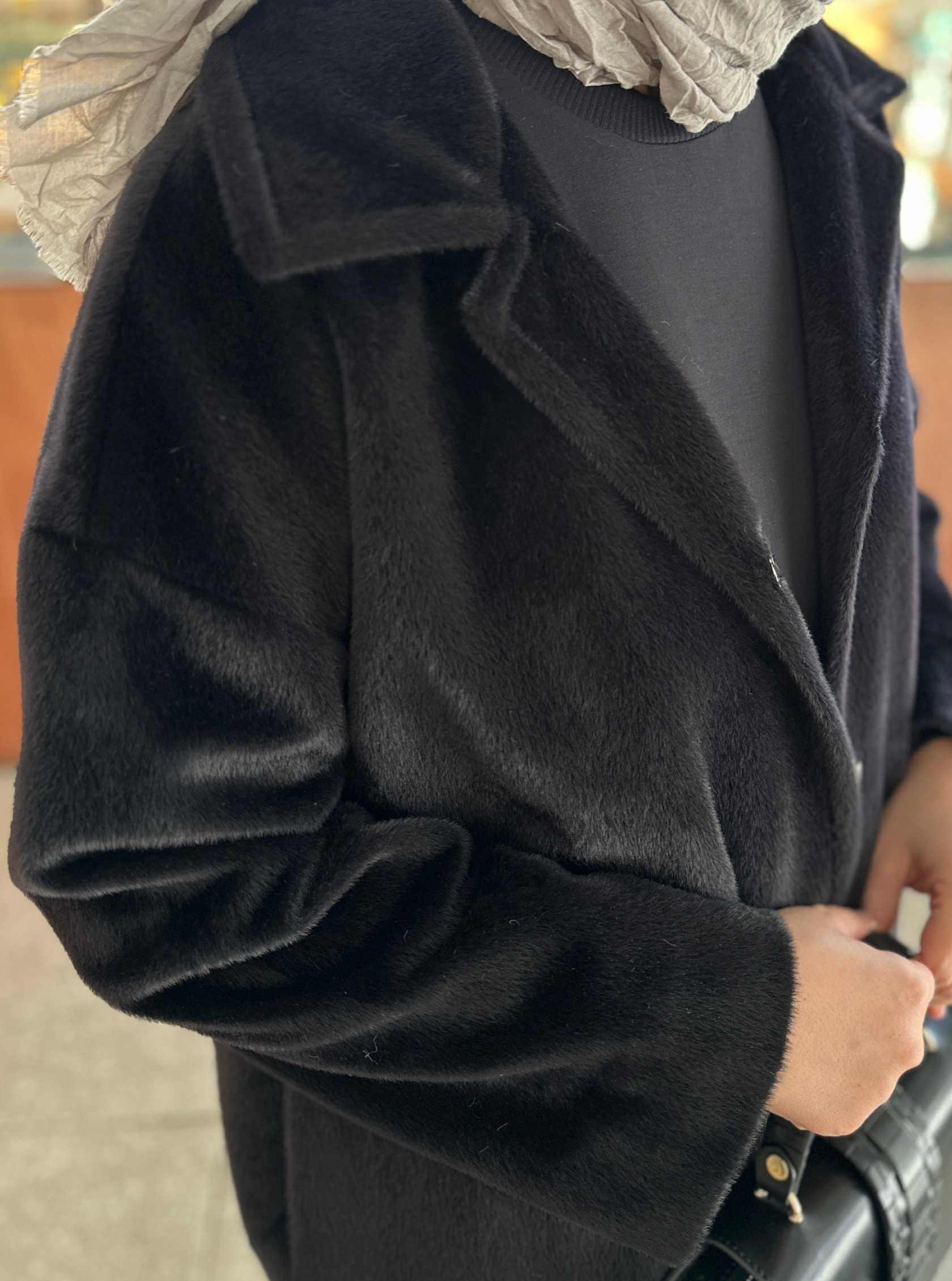 KISA ANGORA KABAN SİYAH