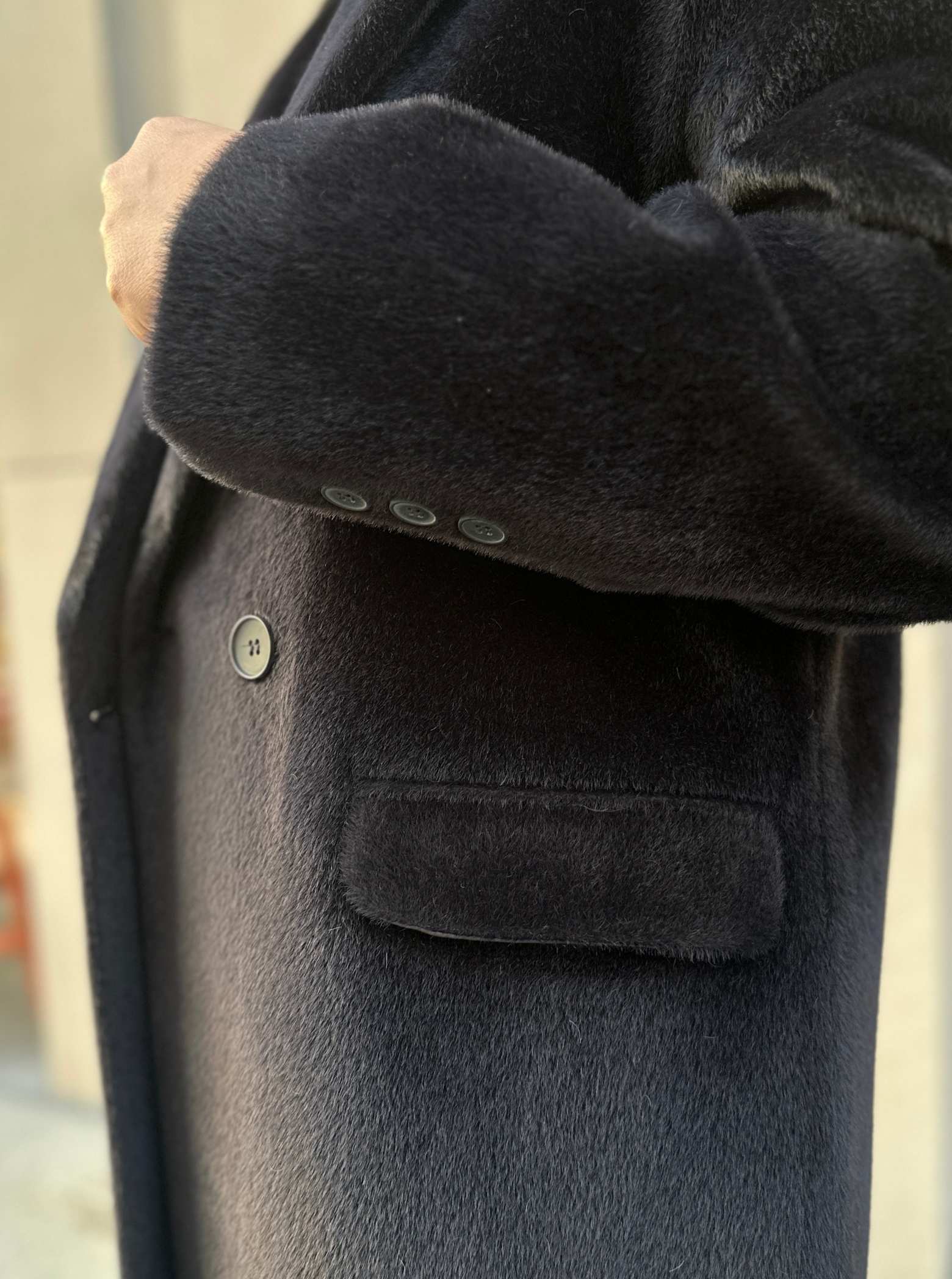 ANGORA KAŞE KABAN SİYAH