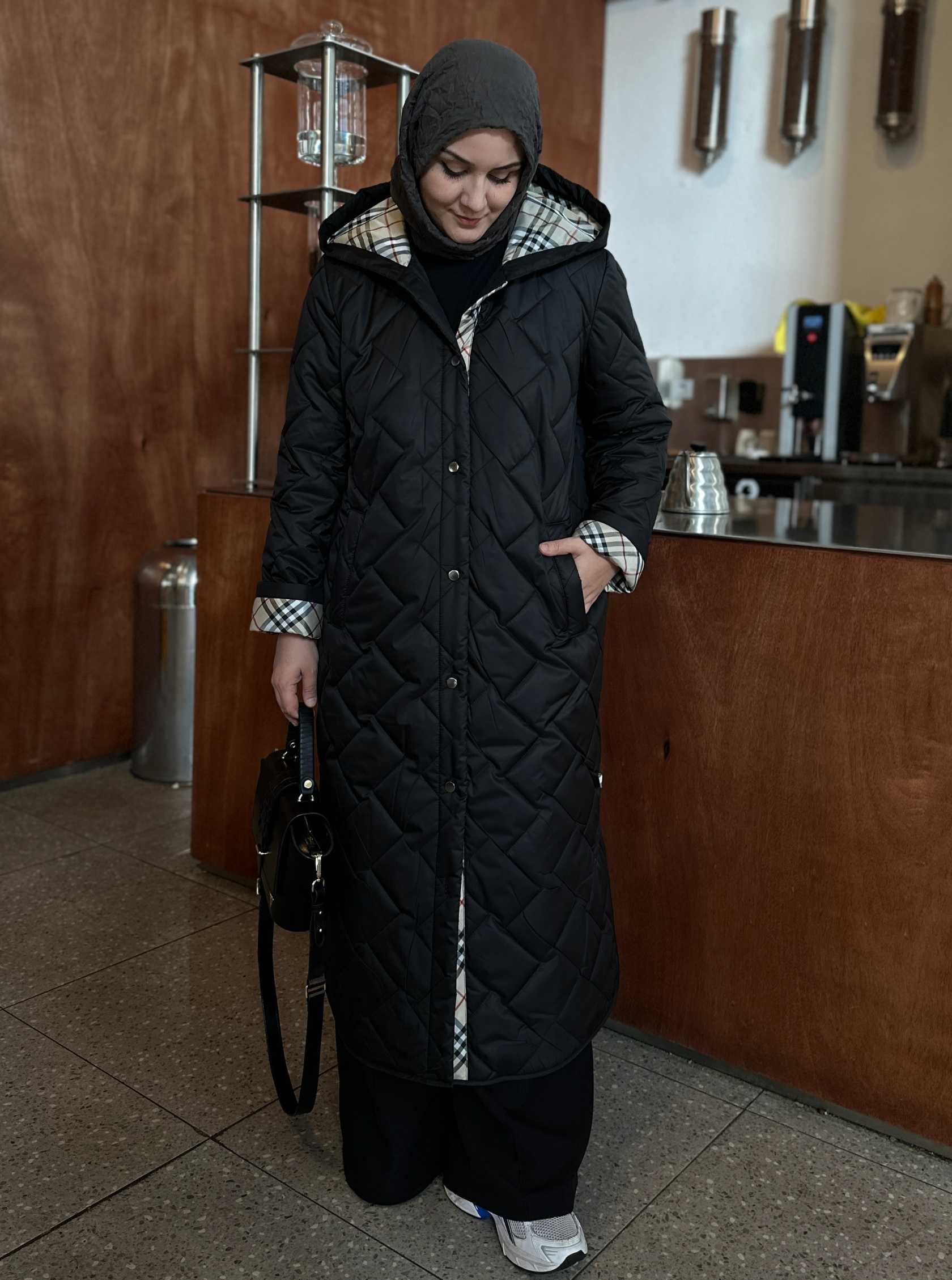 EKOSE DESENLİ MONT SİYAH