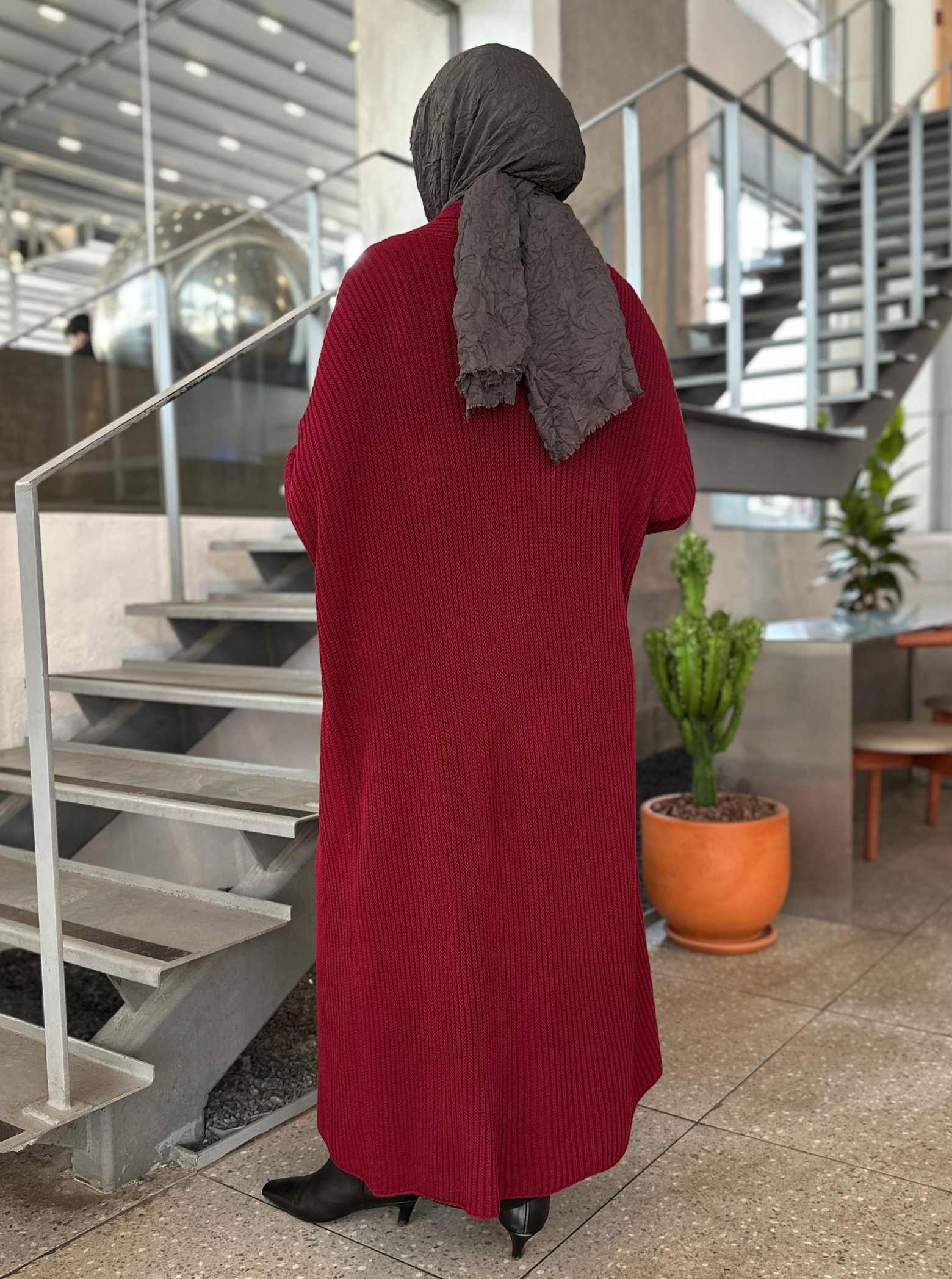 SELANİK ÖRGÜ HIRKA BORDO 