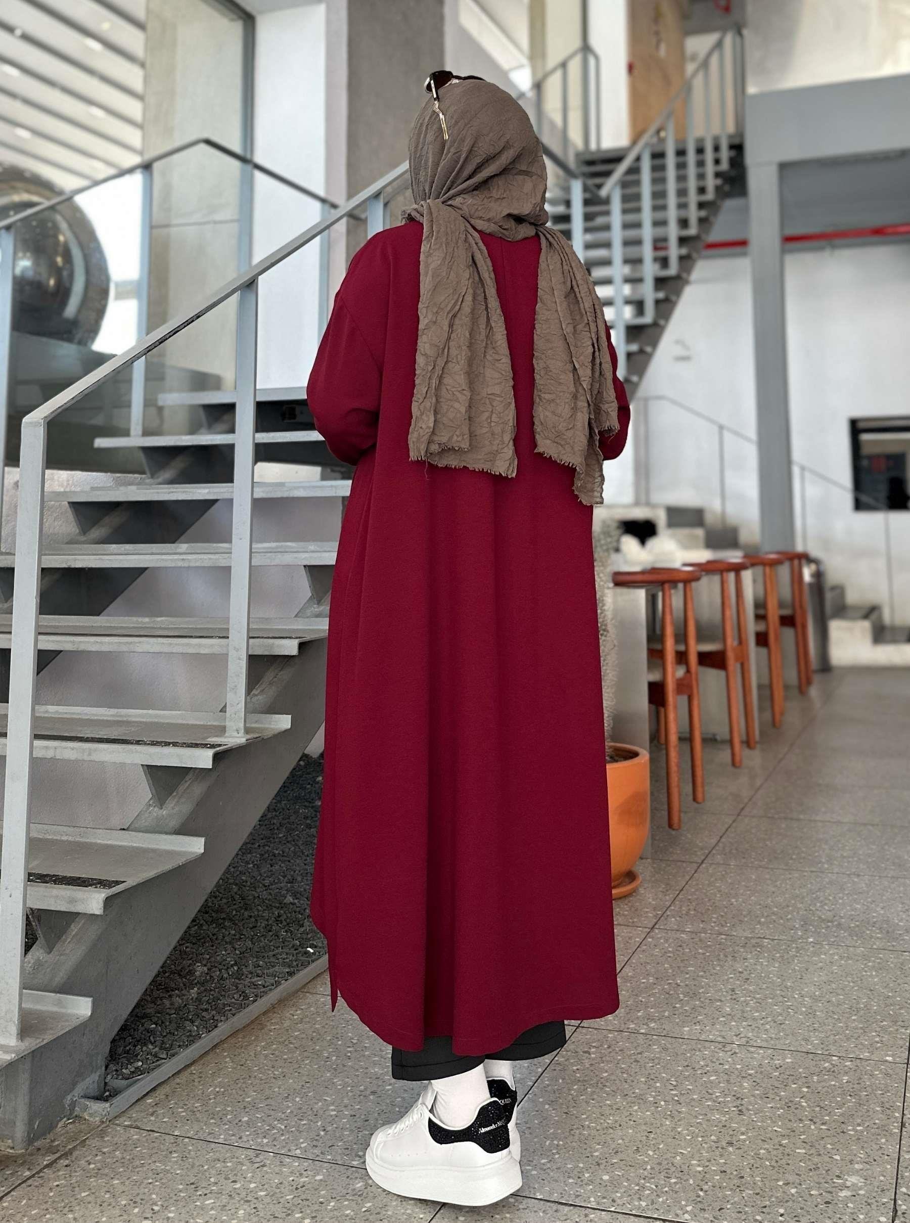 ZARA KREP TUNİK BORDO