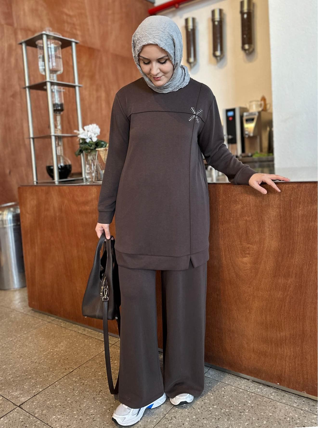 OYSHO TAŞLI TAKIM KAHVE