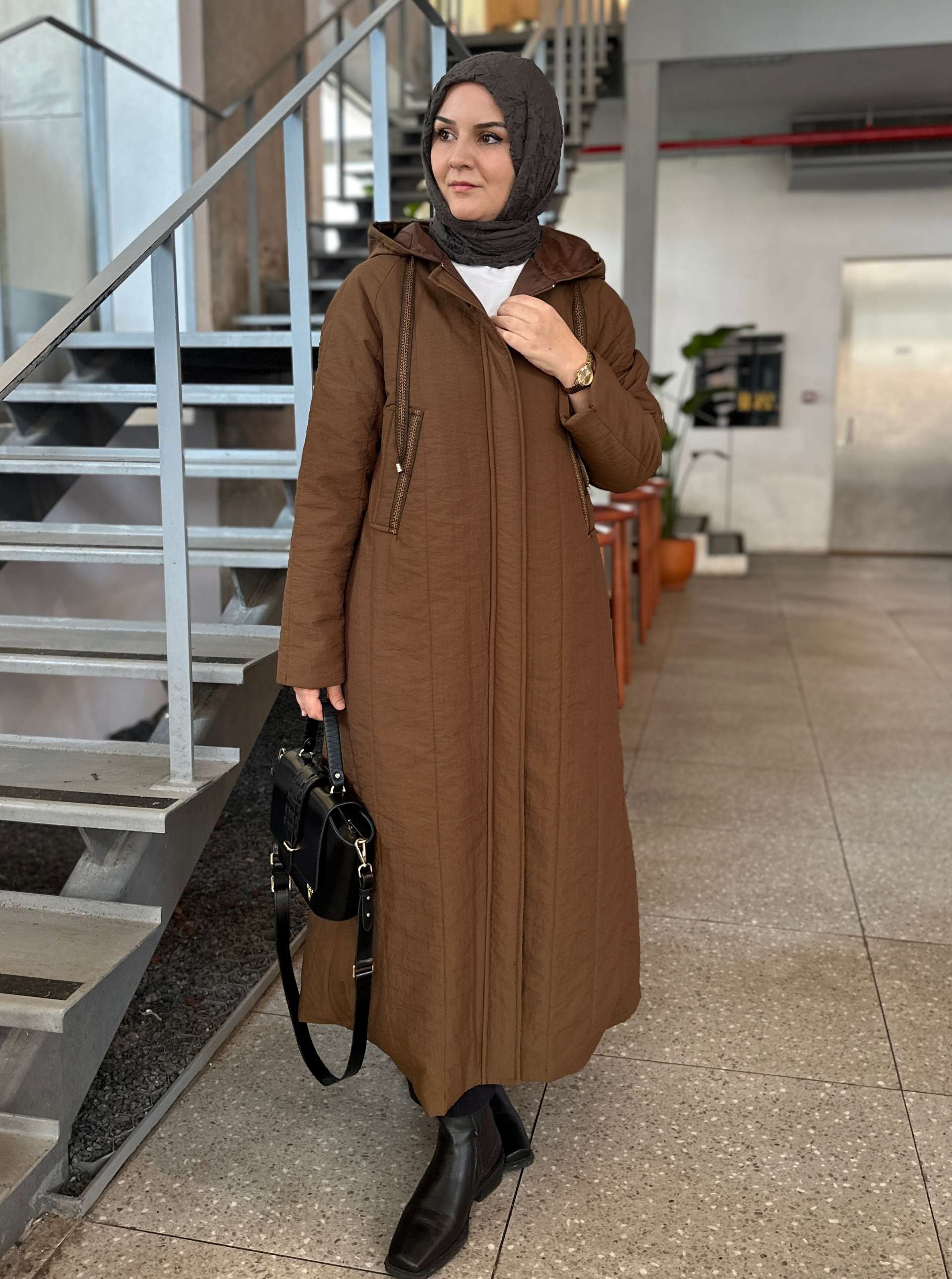 KAPŞONLU KAPİTONE MONT KAHVE