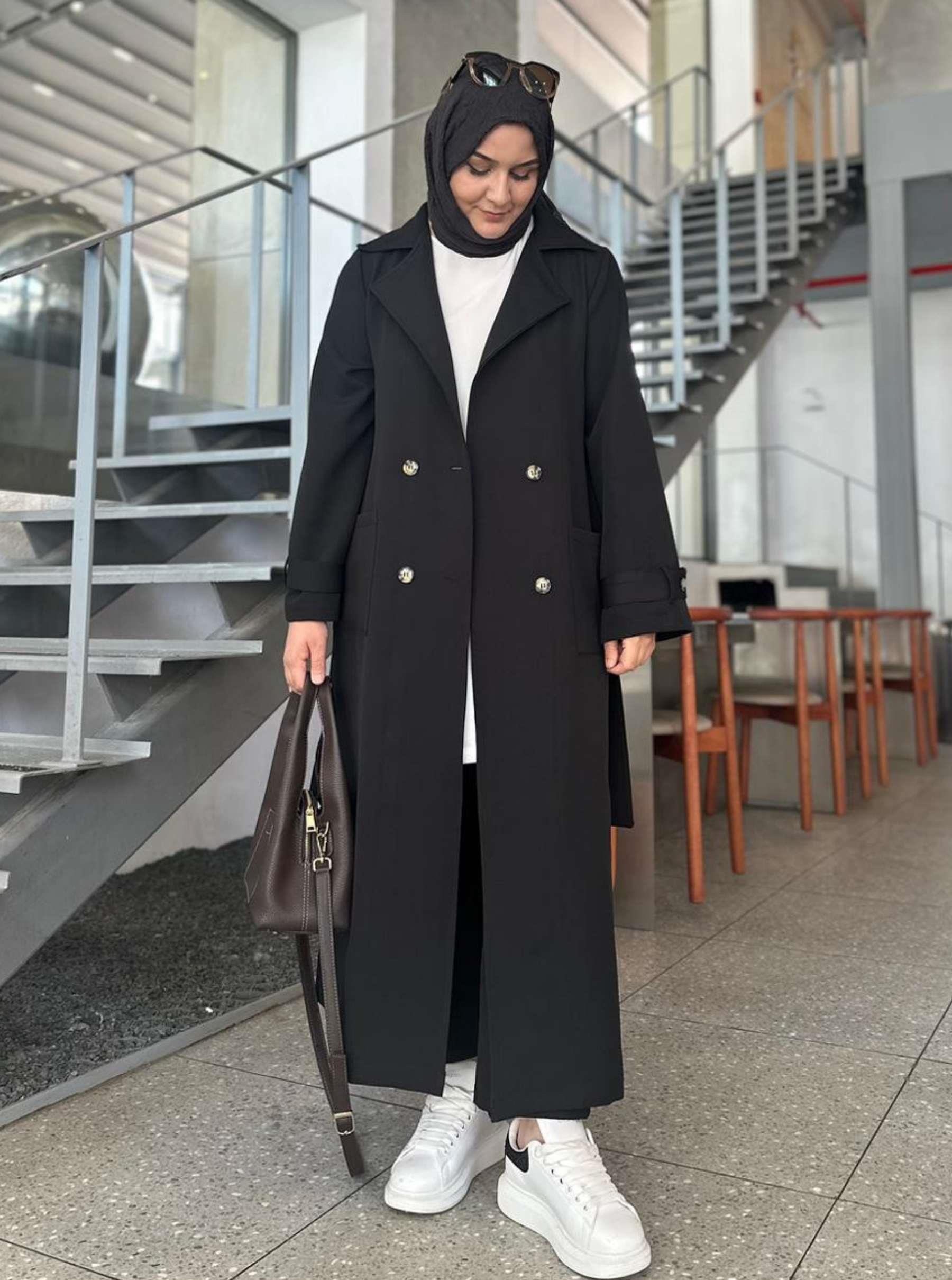 DABIL TRENÇ SİYAH