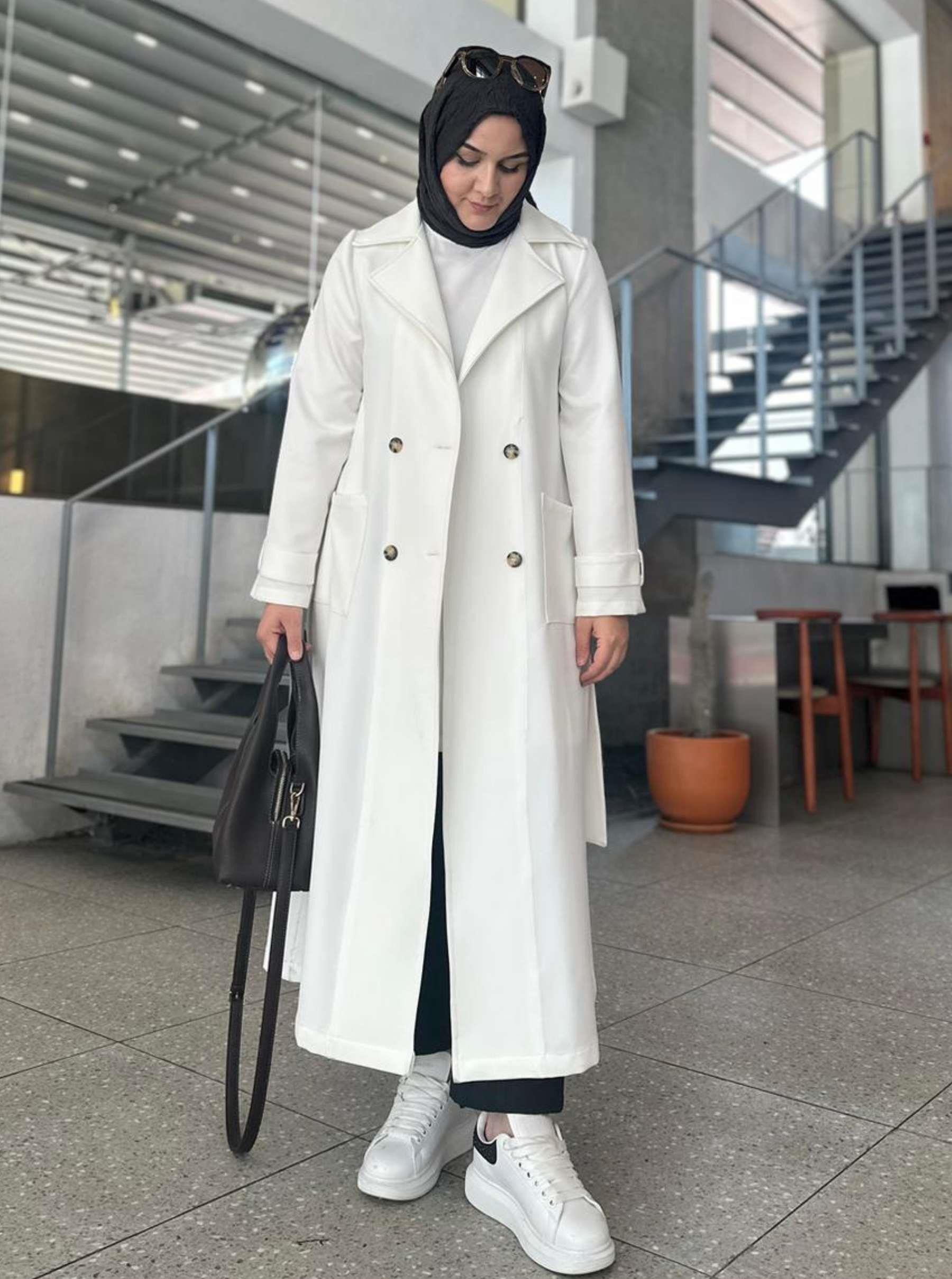 DABIL TRENÇ BEYAZ