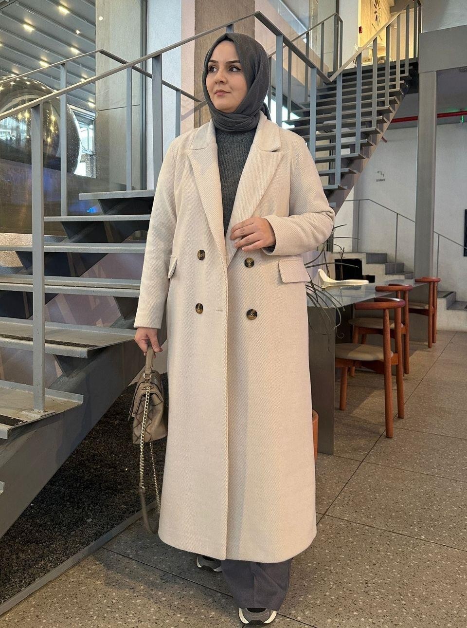 VATKALI DİYAGONAL KABAN BEJ
