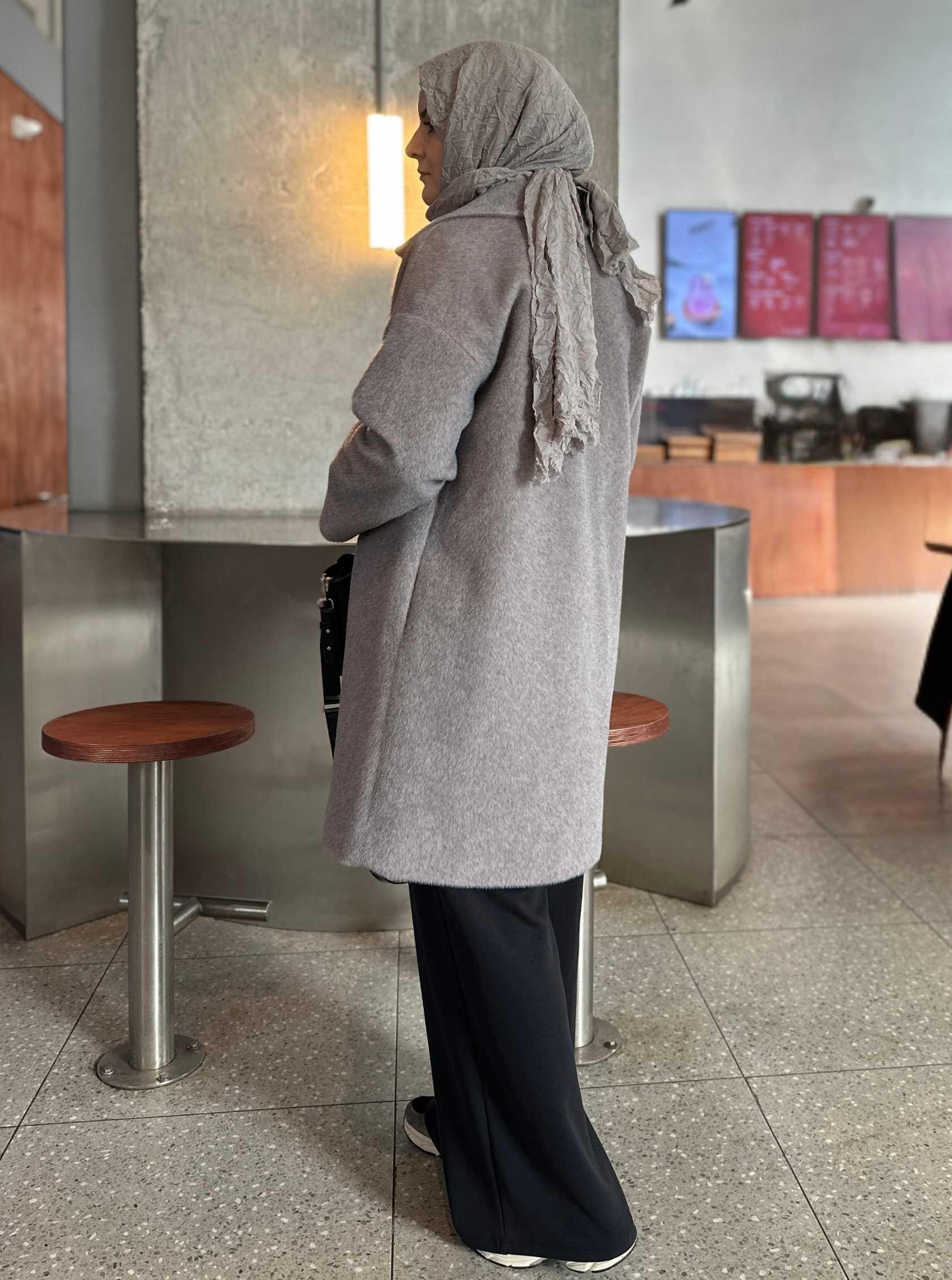 KISA ANGORA KABAN GRİ