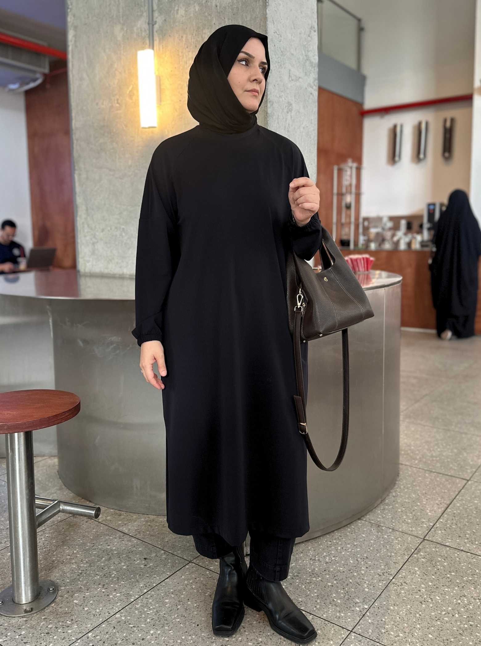 DÜZ UZUN OYSHO TUNİK SİYAH