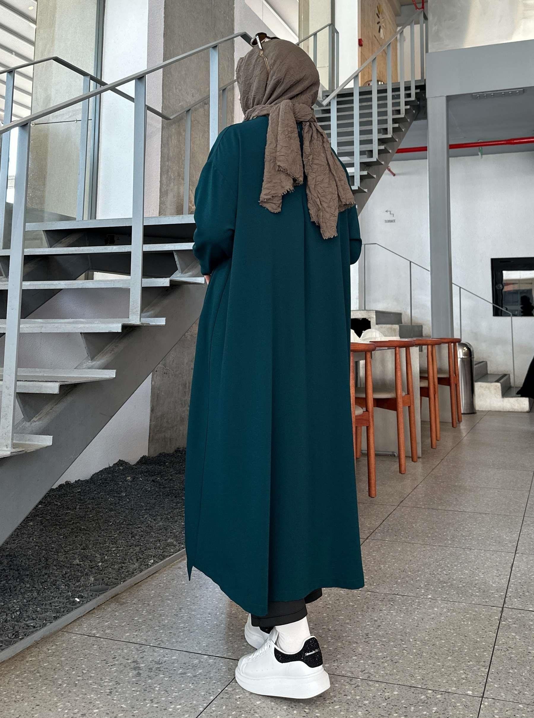 ZARA KREP TUNİK TURKUAZ