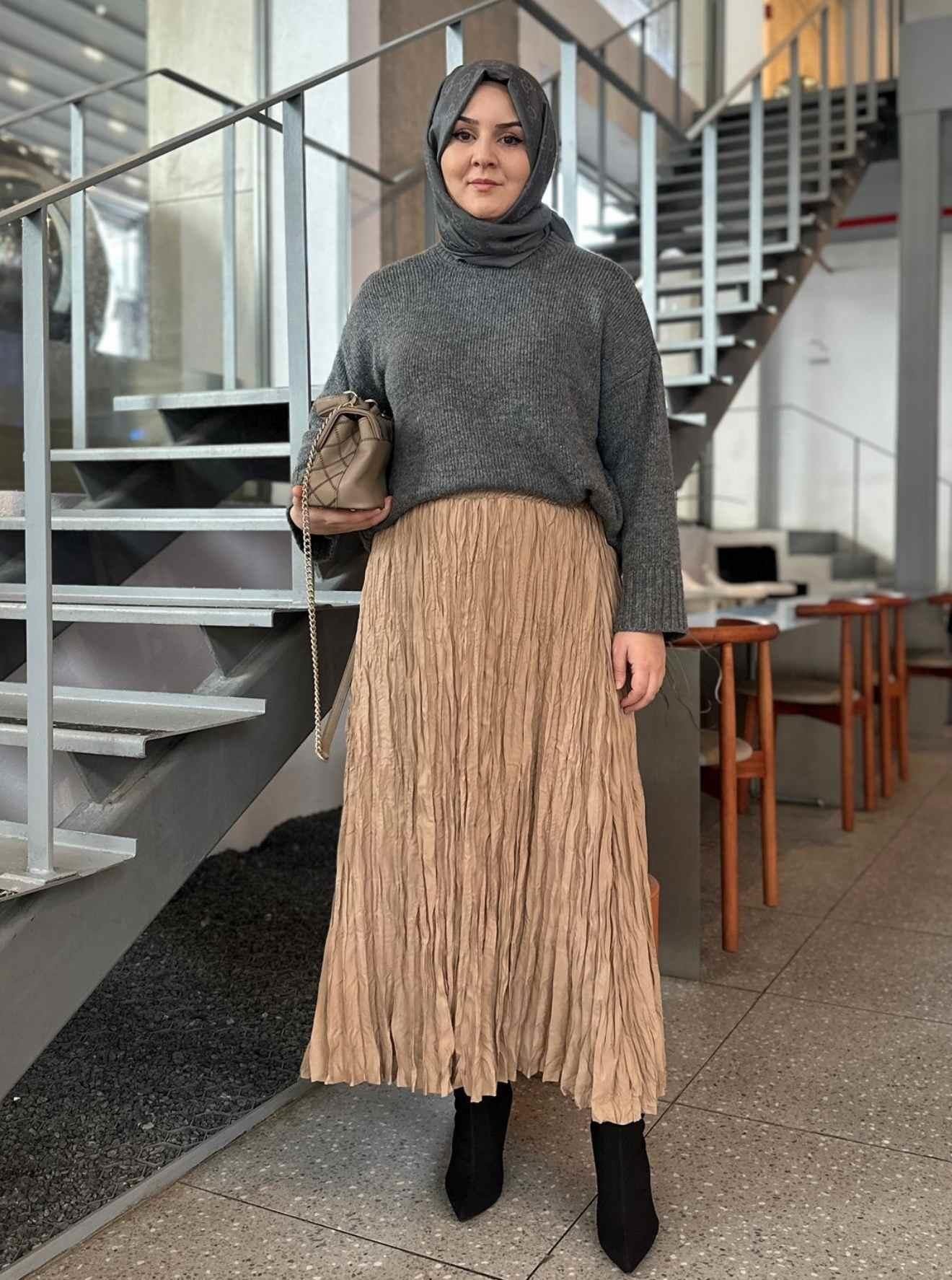 KIRIŞIK ETEK KAHVE