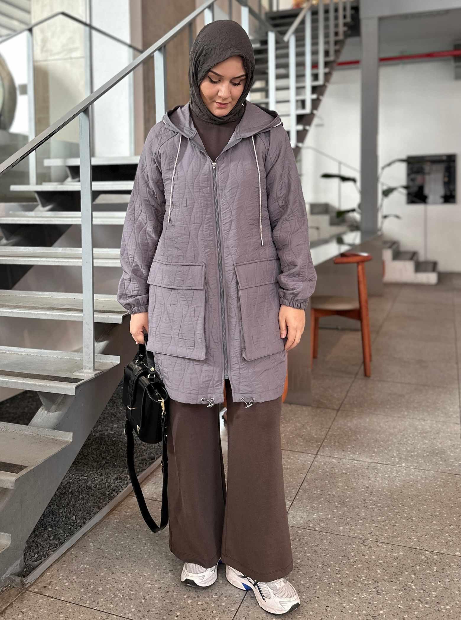 KISA KAPİTONE KAP GRİ