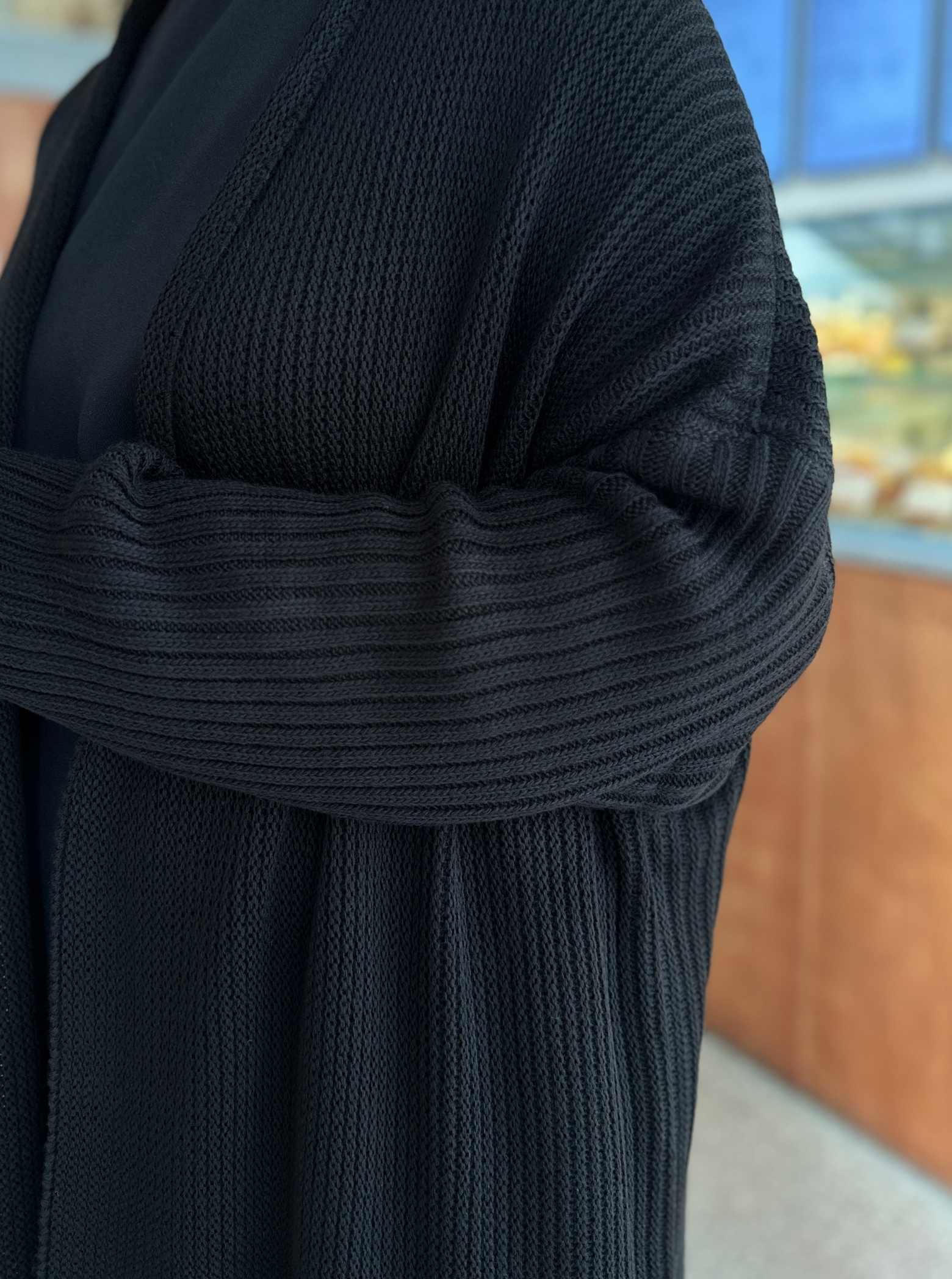 SELANİK ÖRGÜ HIRKA SİYAH