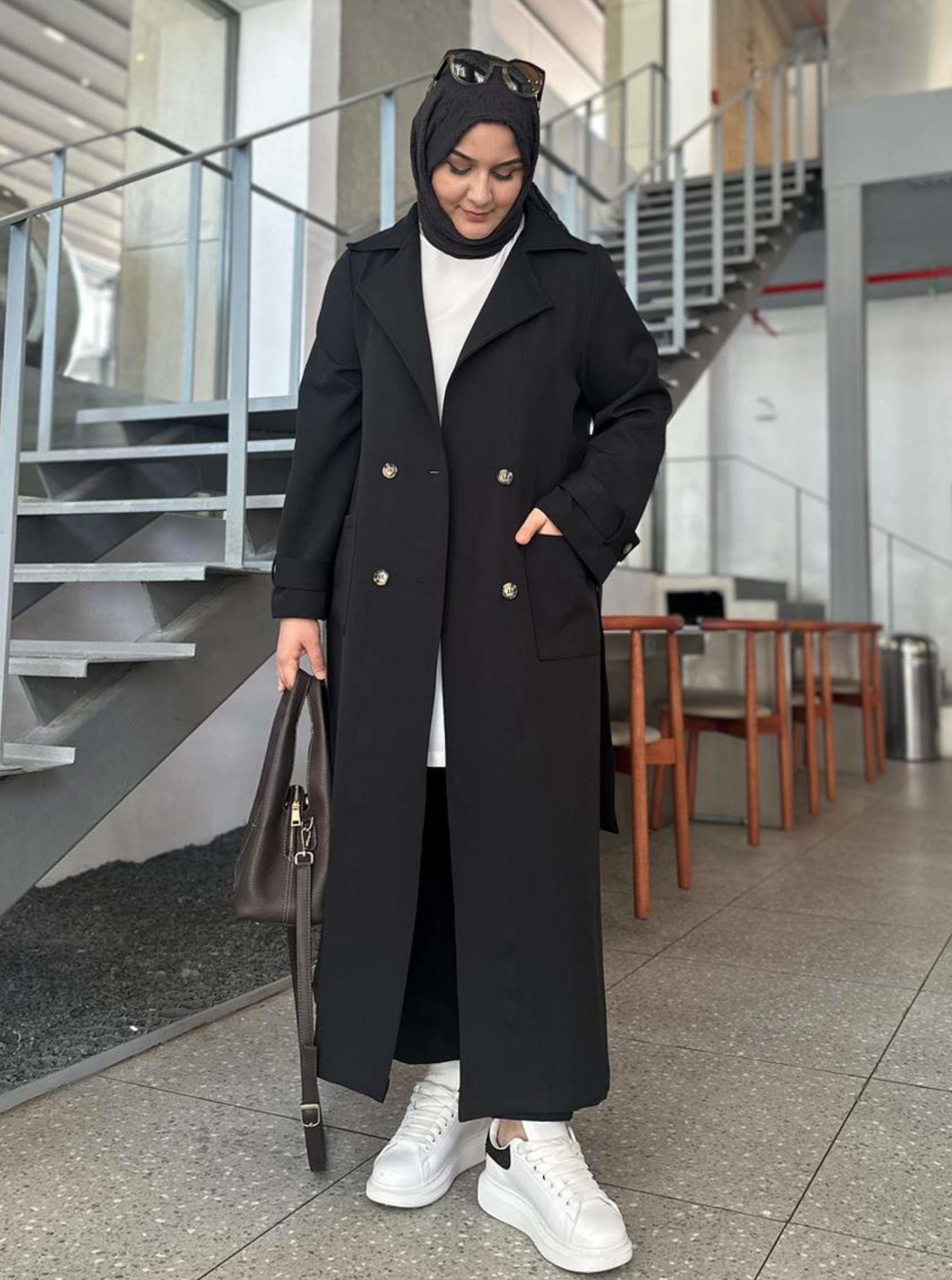 DABIL TRENÇ SİYAH