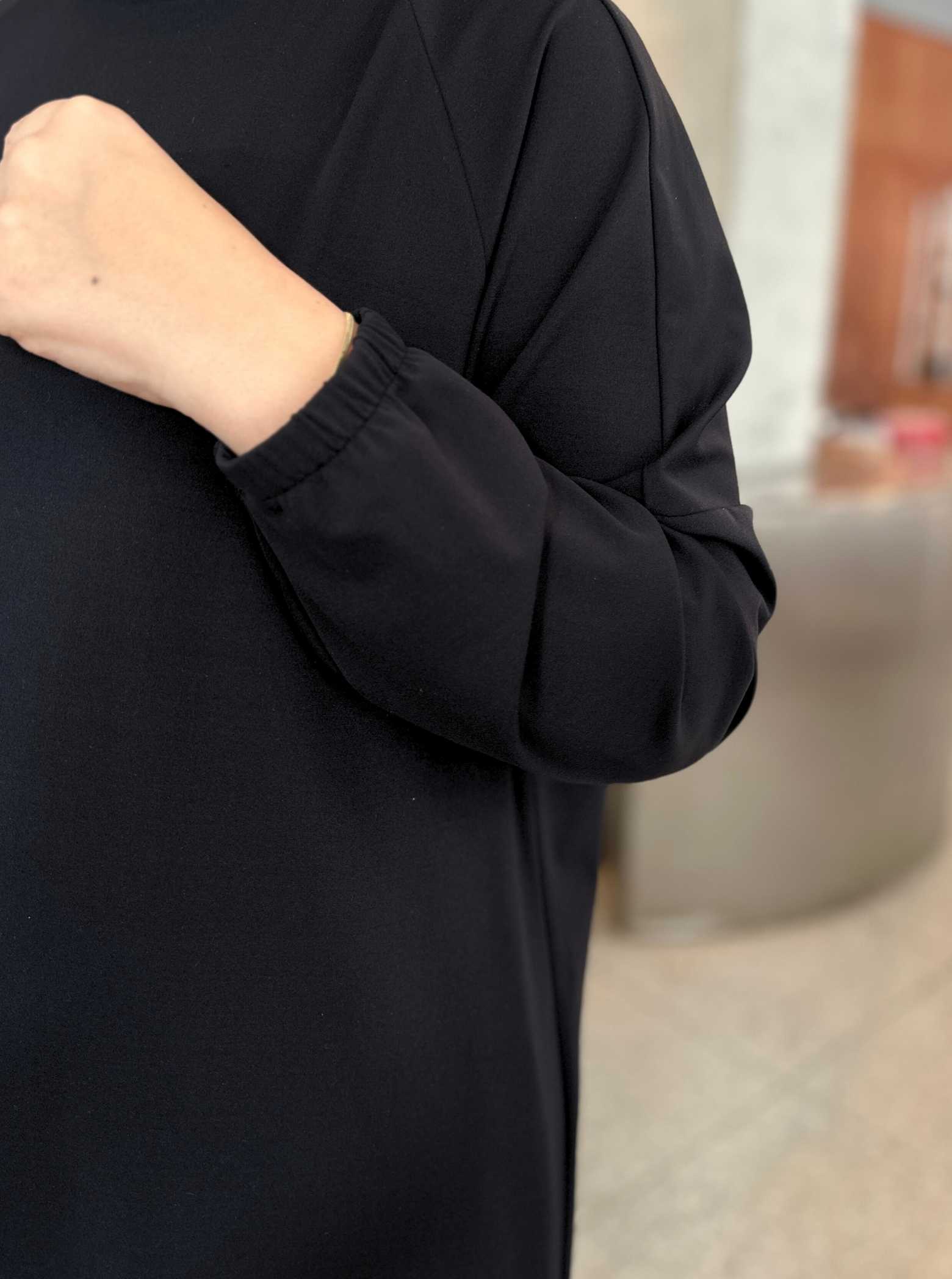 DÜZ UZUN OYSHO TUNİK SİYAH