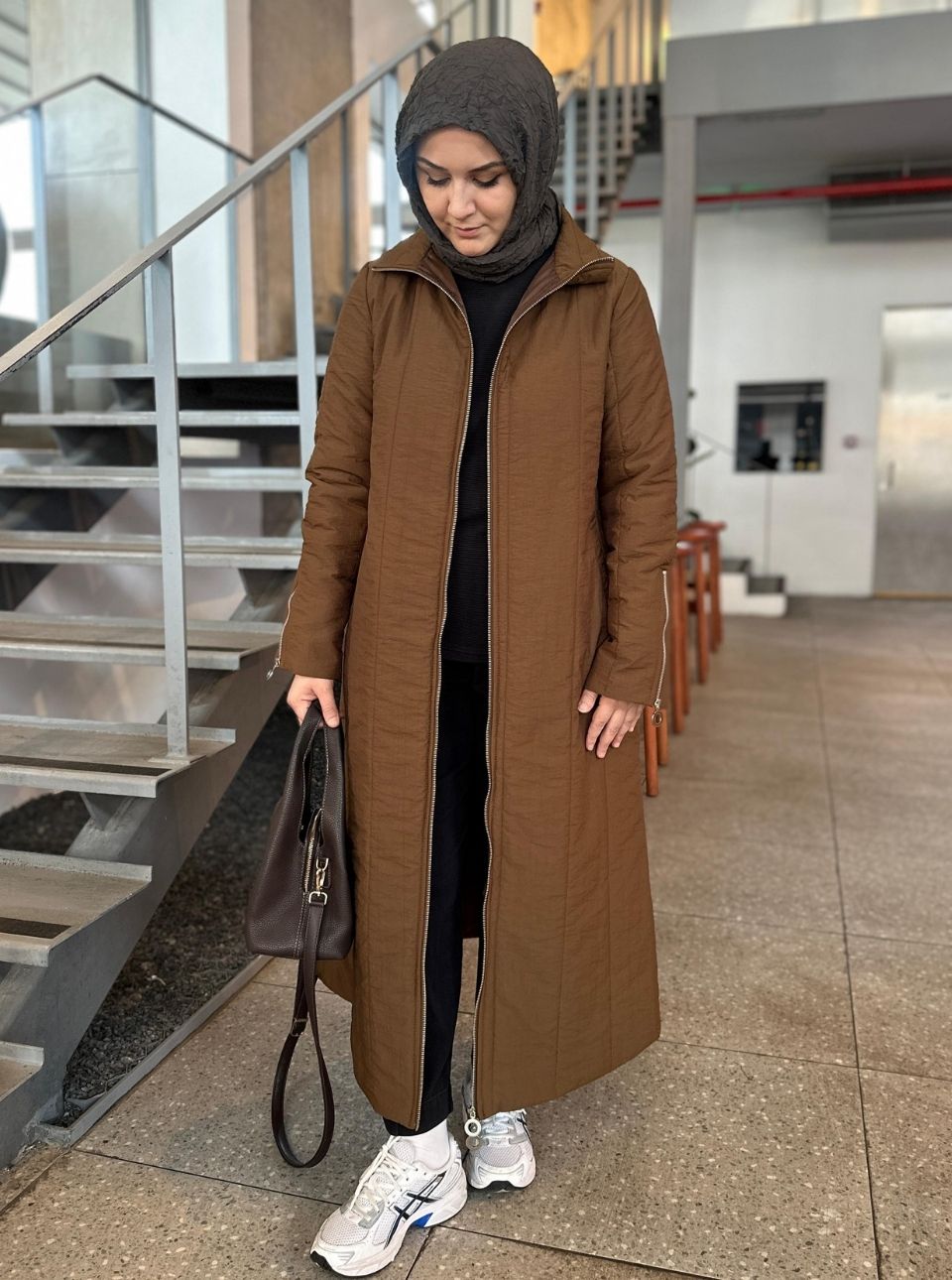 KOL DETAYLI MONT KAHVE