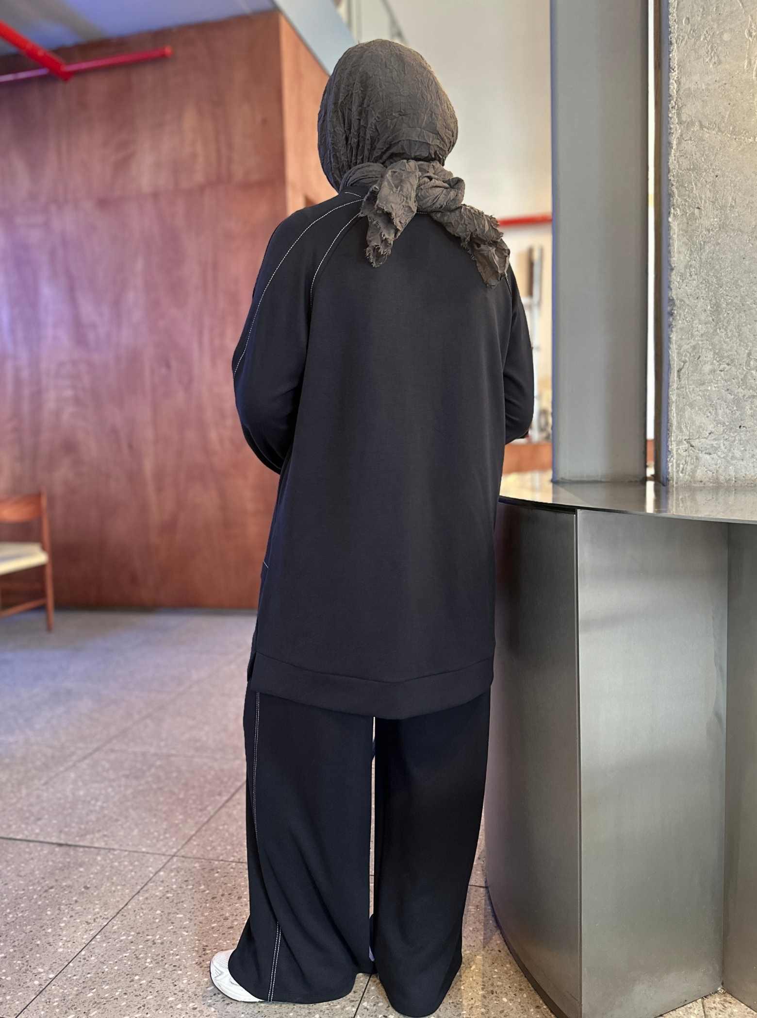 ŞERİT DETAY OYSHO TAKIM SİYAH 