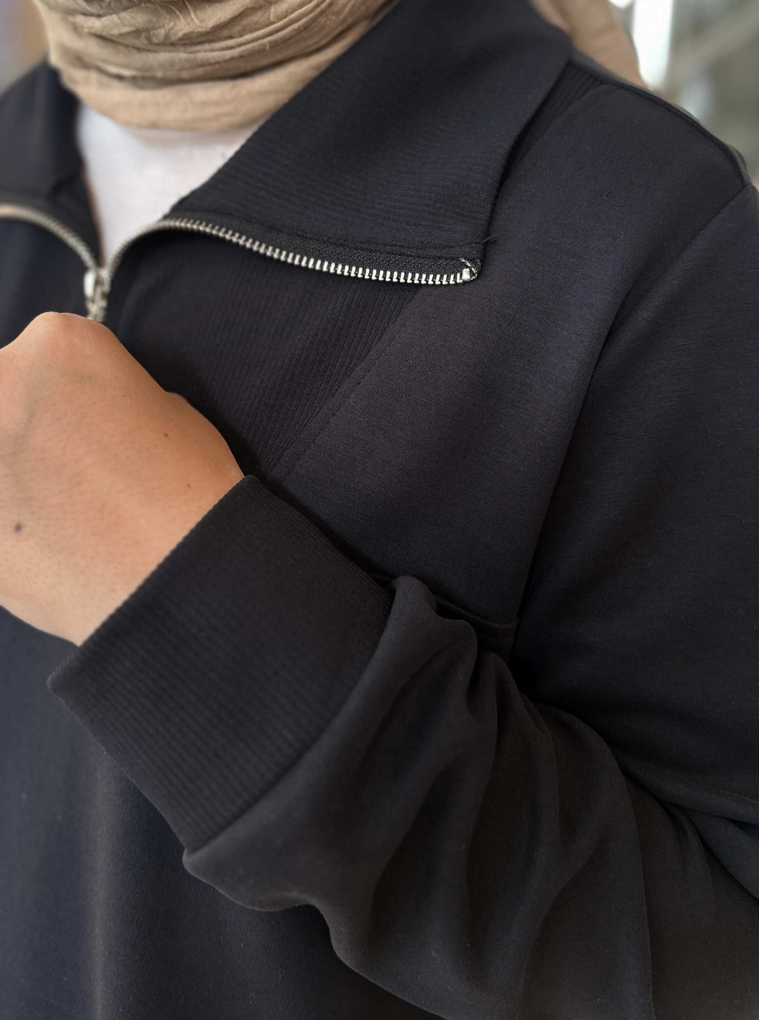 OYSHO TRİKO YAKA TAKIM SİYAH