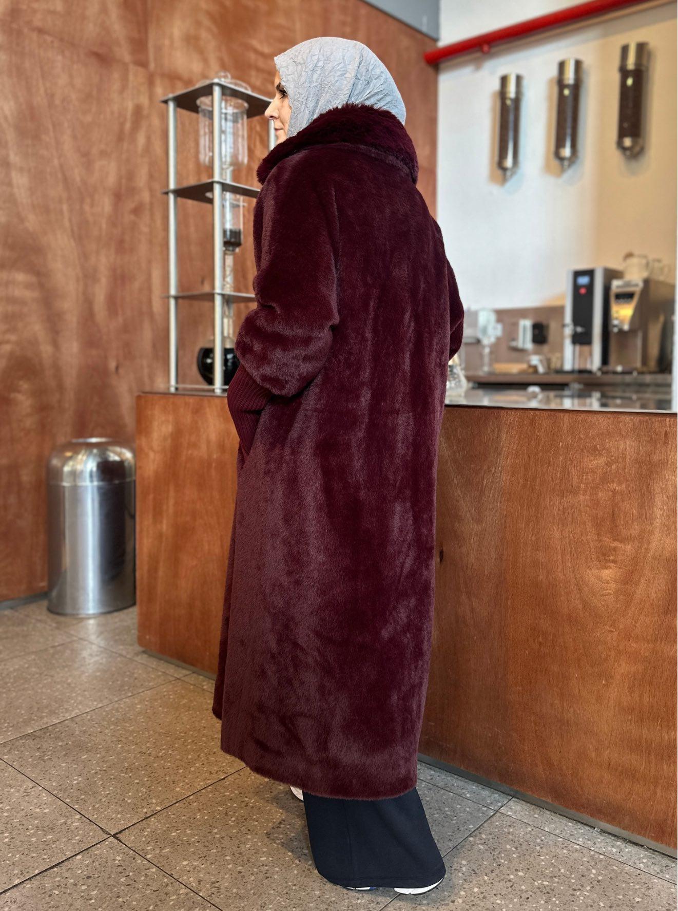 ÇIKABİLEN KÜRKLÜ KABAN BORDO 