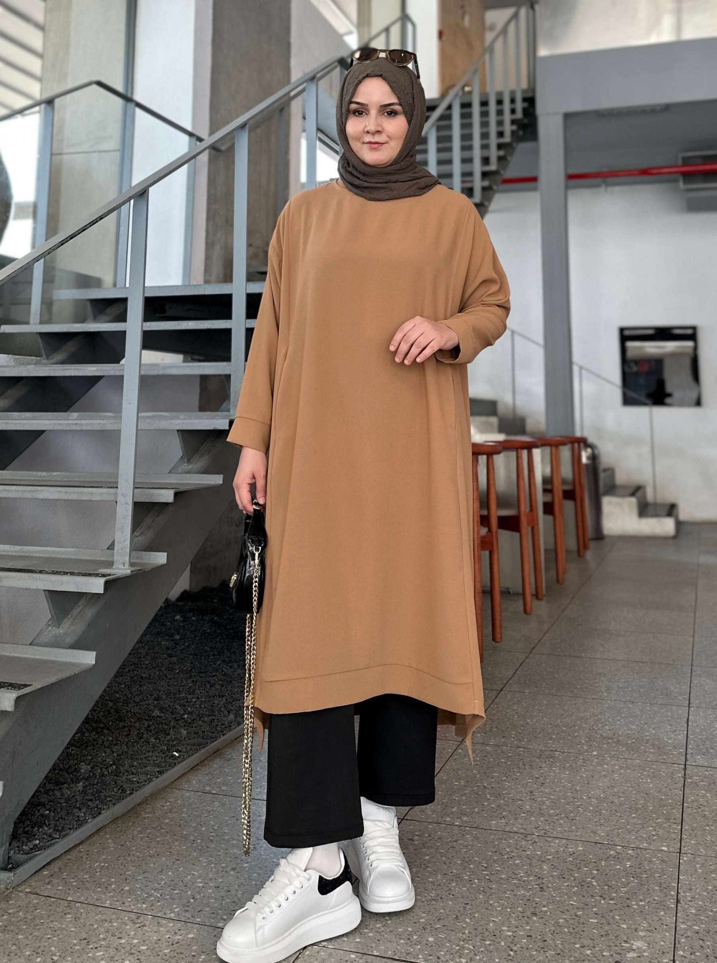 ZARA KREP TUNİK KAHVE
