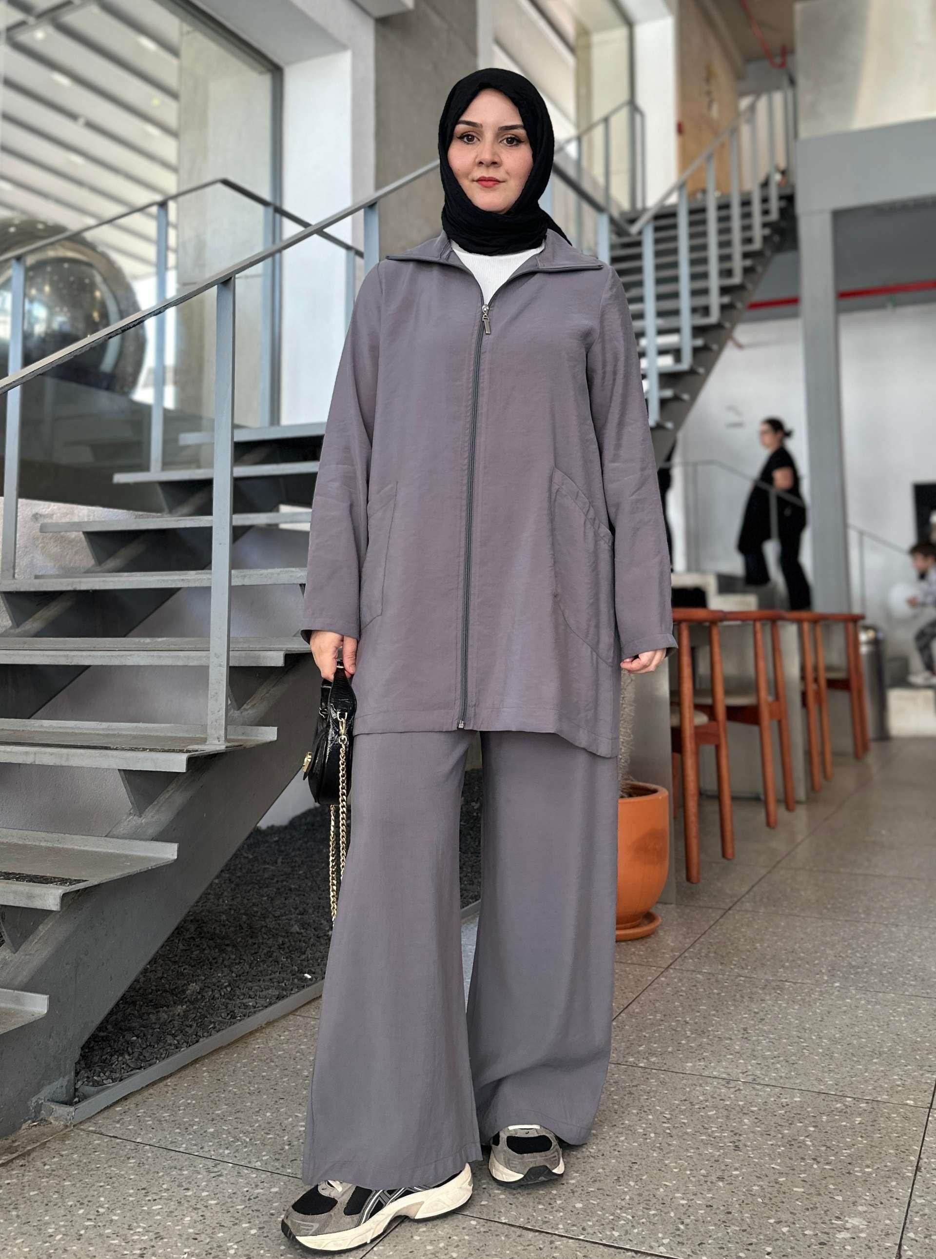 TENSEL KISA HIRKA GRİ