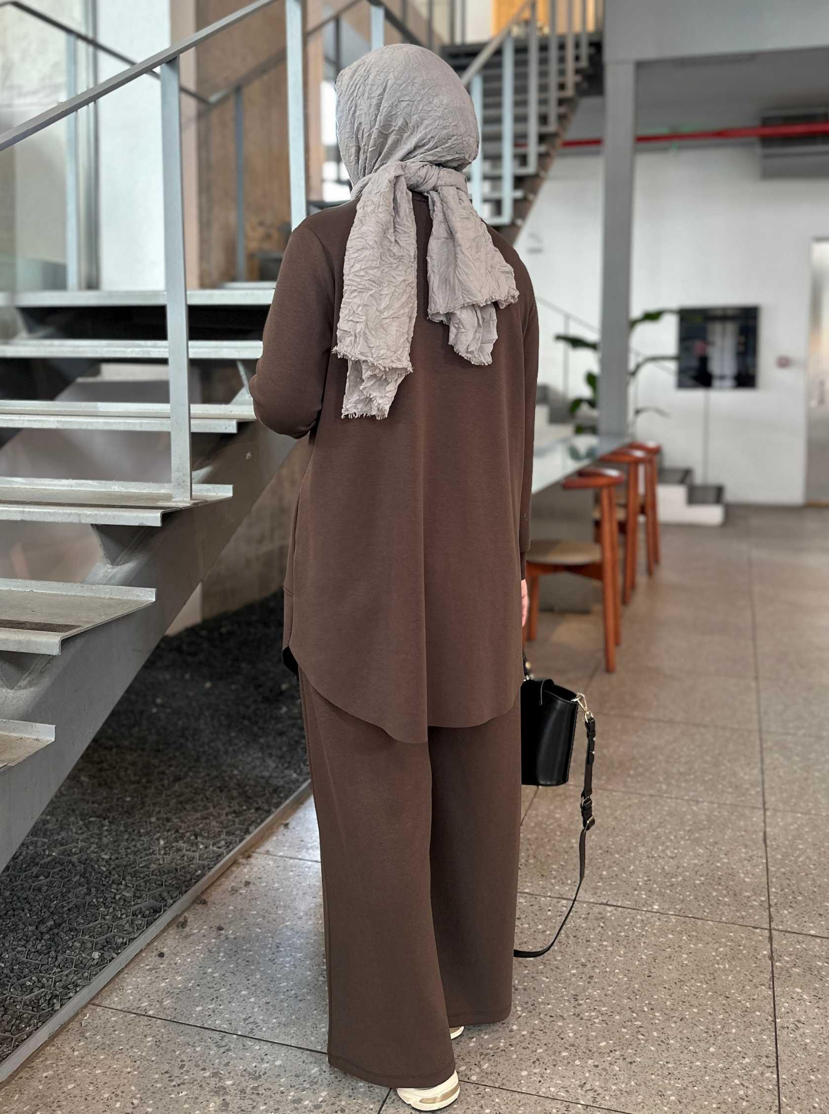 OYSHO CEPLİ TAKIM KAHVE 