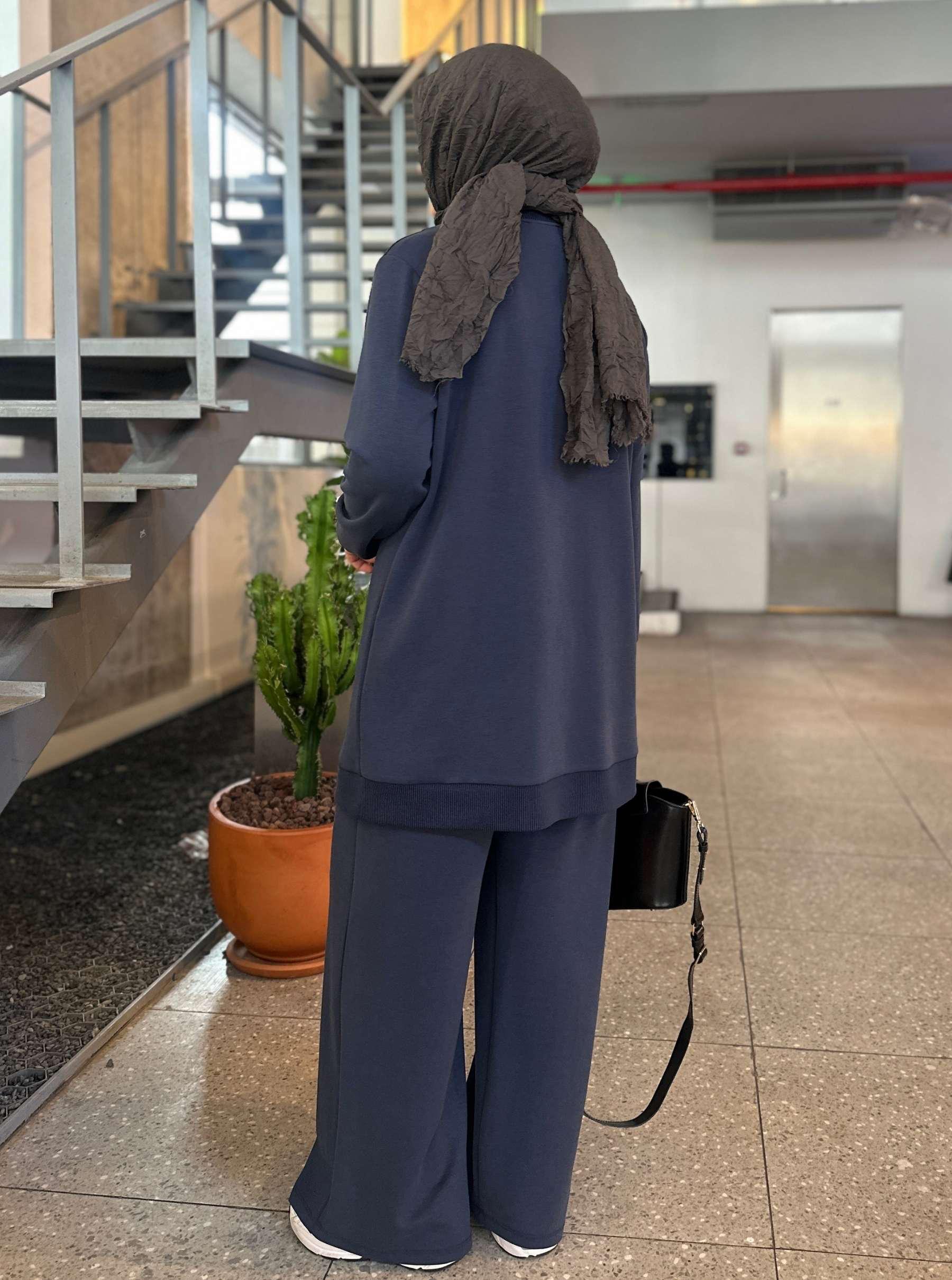 OYSHO RİBANASI FERMUAR TAKIM LACİVERT