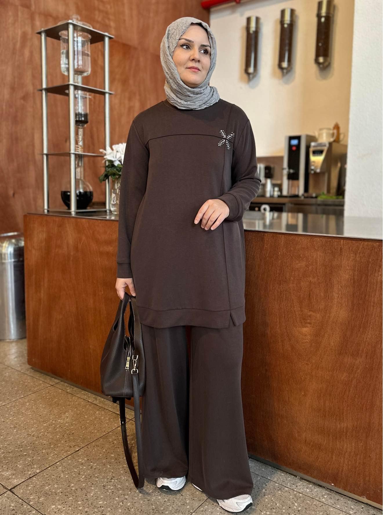 OYSHO TAŞLI TAKIM KAHVE