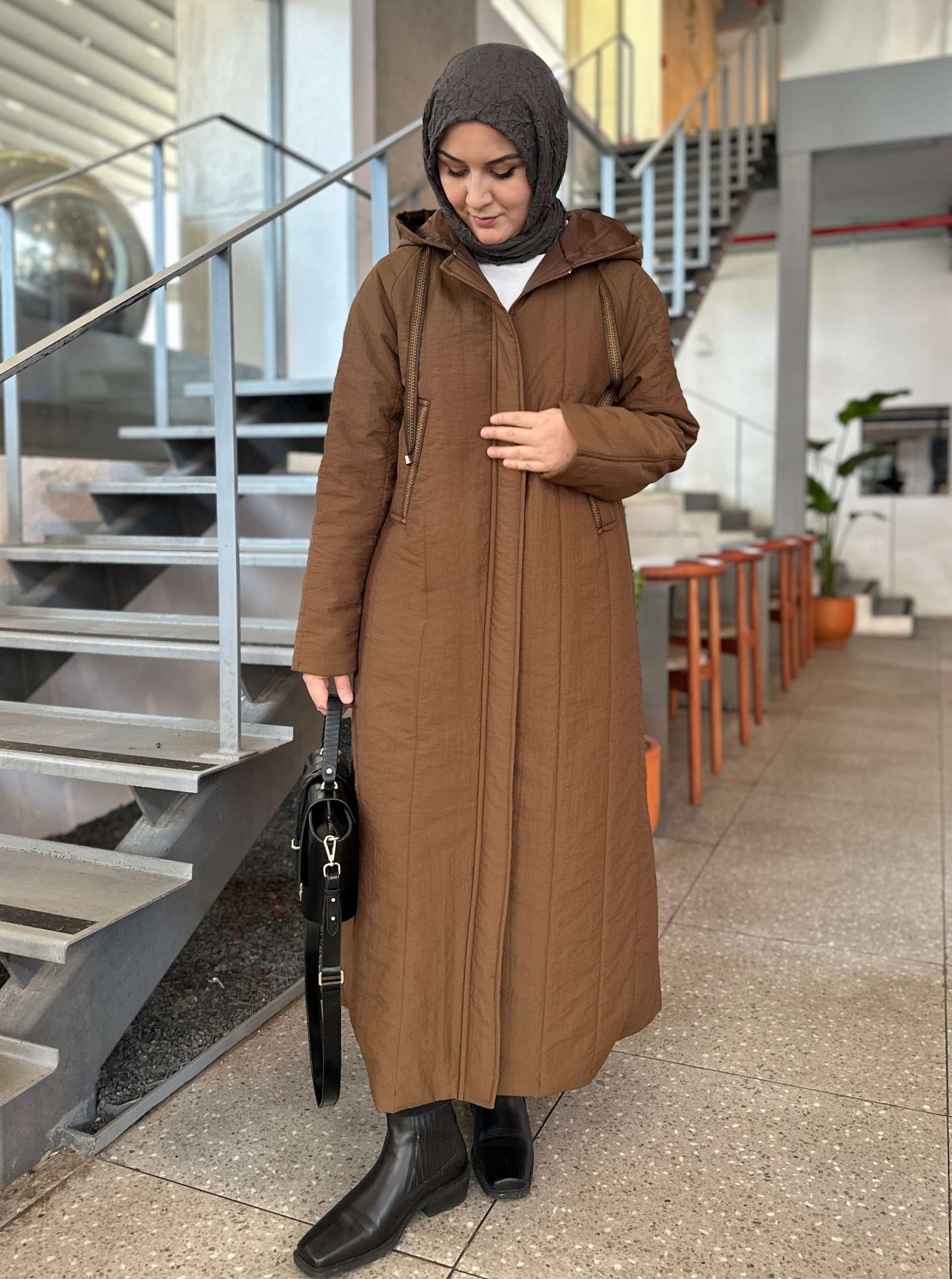 KAPŞONLU KAPİTONE MONT KAHVE