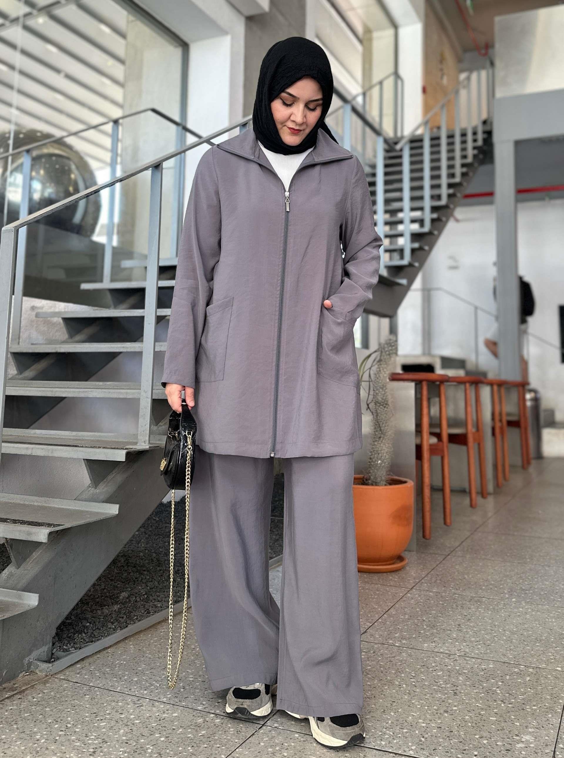 TENSEL KISA HIRKA GRİ