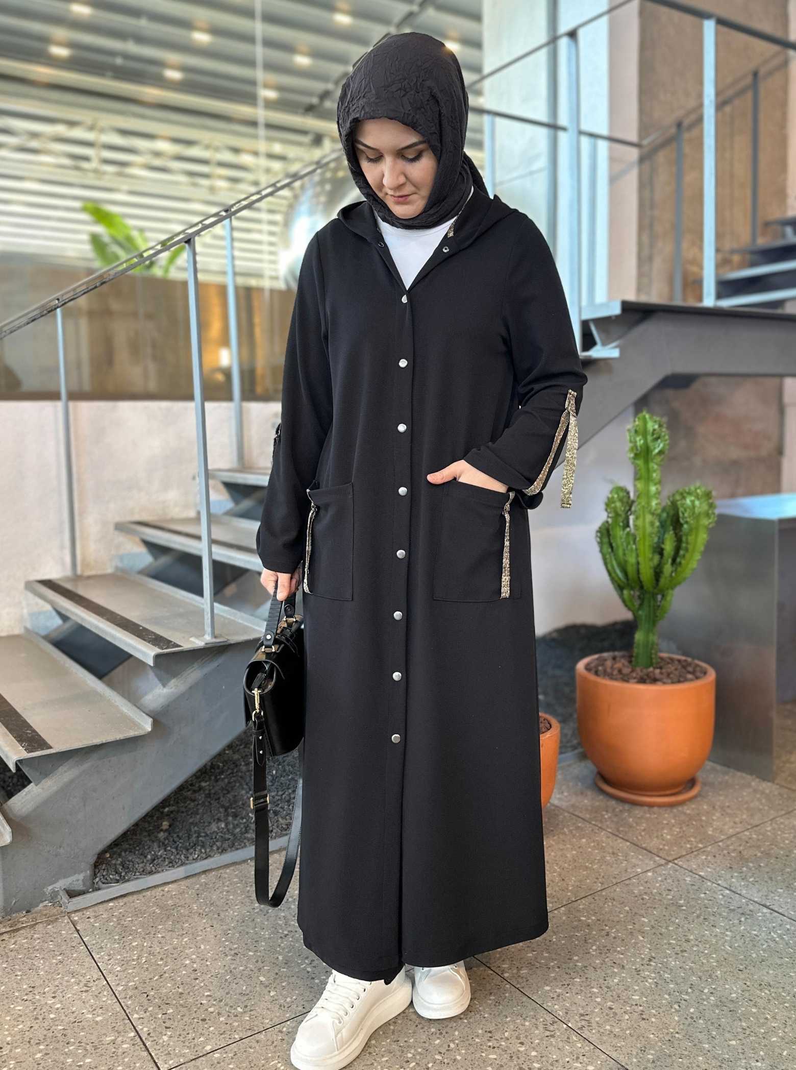 ÖRME KREP HIRKA SİYAH