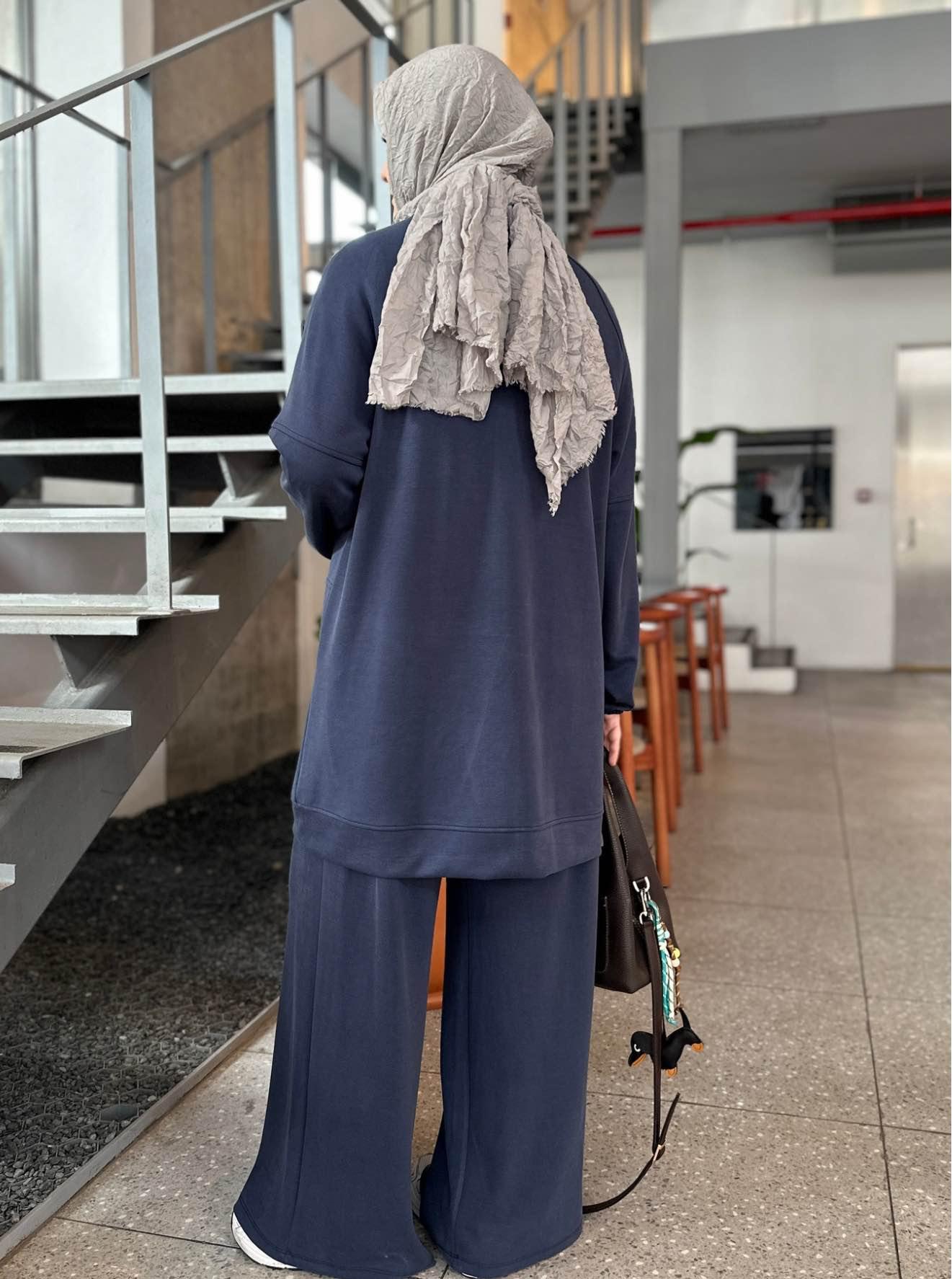 OYSHO TAŞLI HIRKA TAKIM LACİVERT