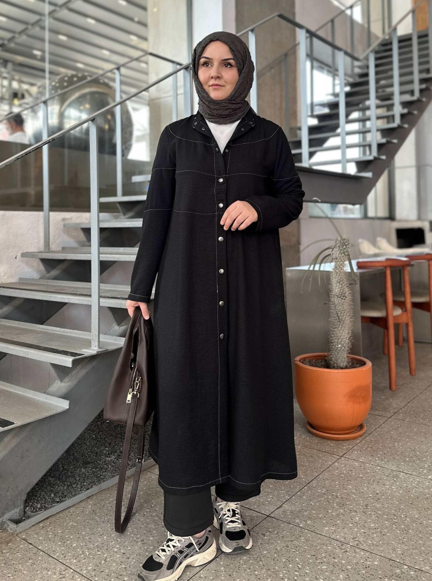 ÇİMALI GÖMLEK SİYAH