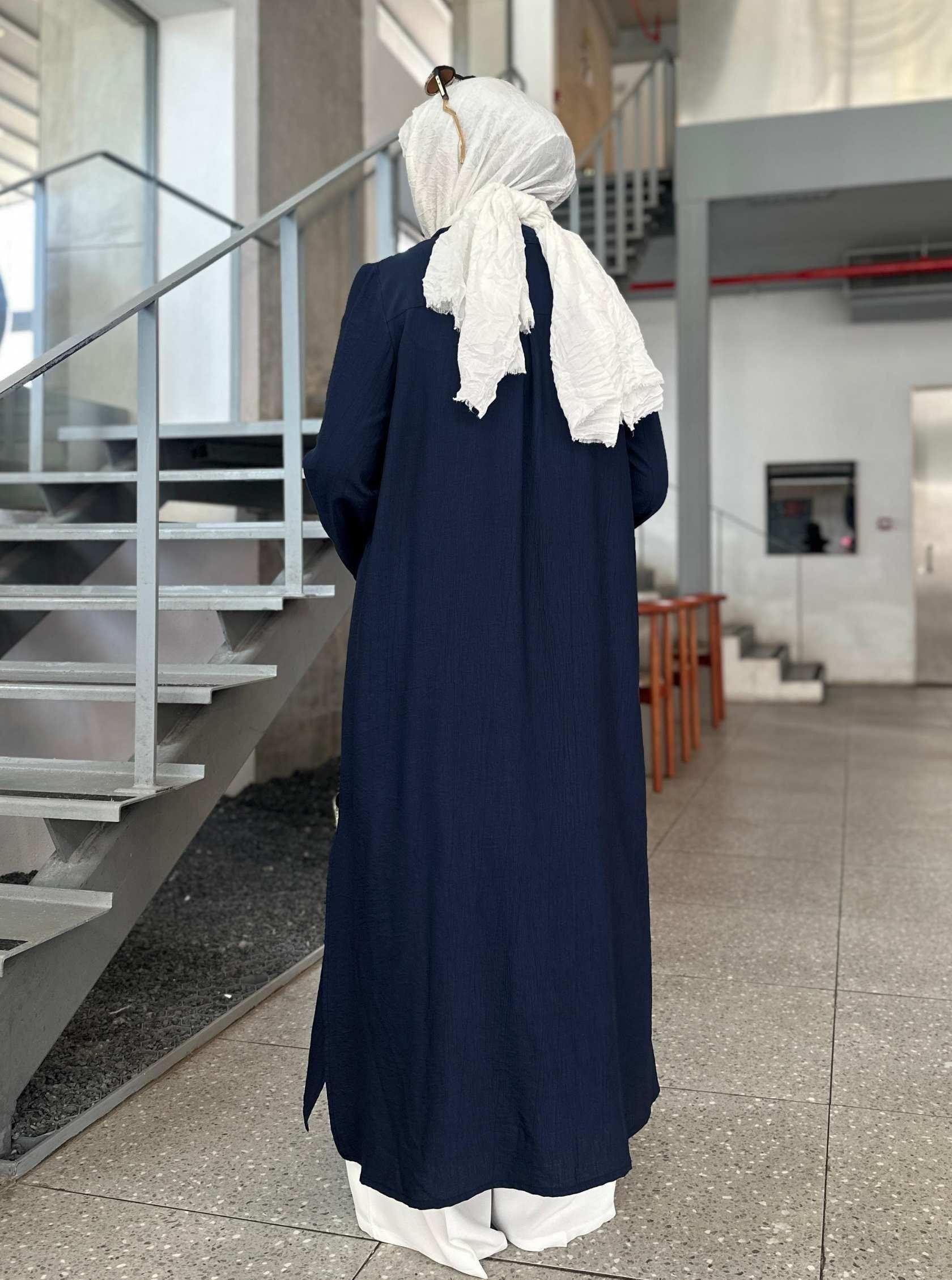 GARNİLİ GÖMLEK KAP LACİVERT
