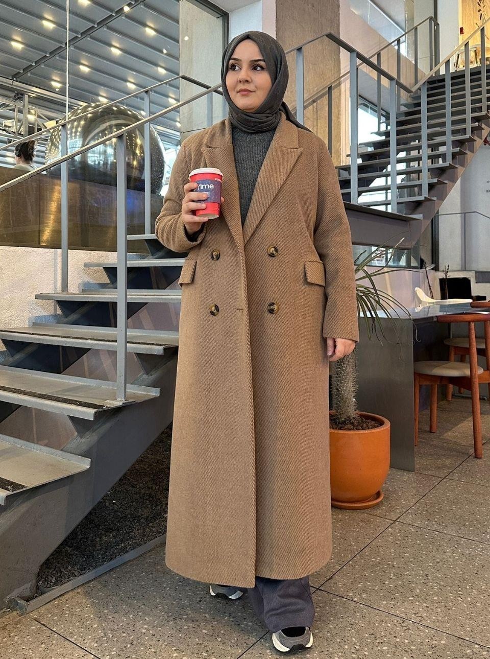 VATKALI DİYAGONAL KABAN KAHVE