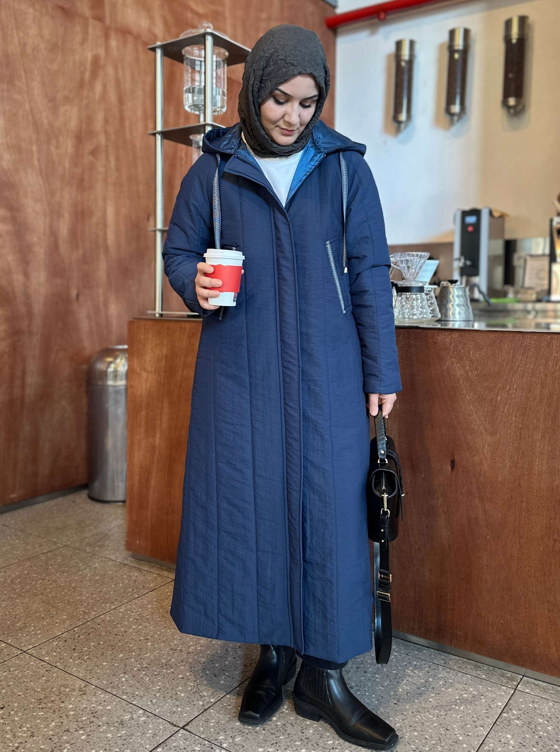 KAPŞONLU KAPİTONE MONT MAVİ