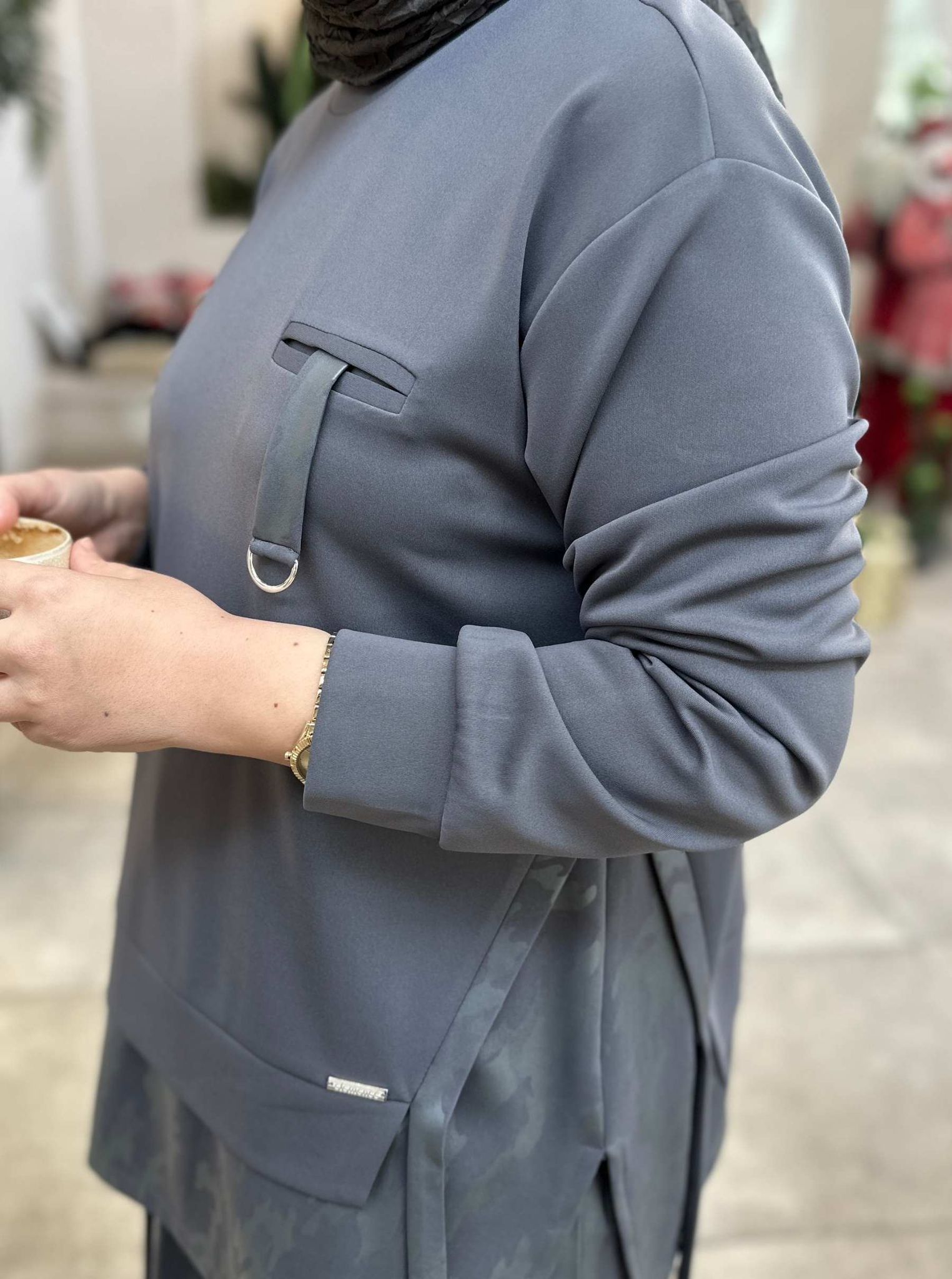 OYSHO ETEKLİ TAKIM GRİ