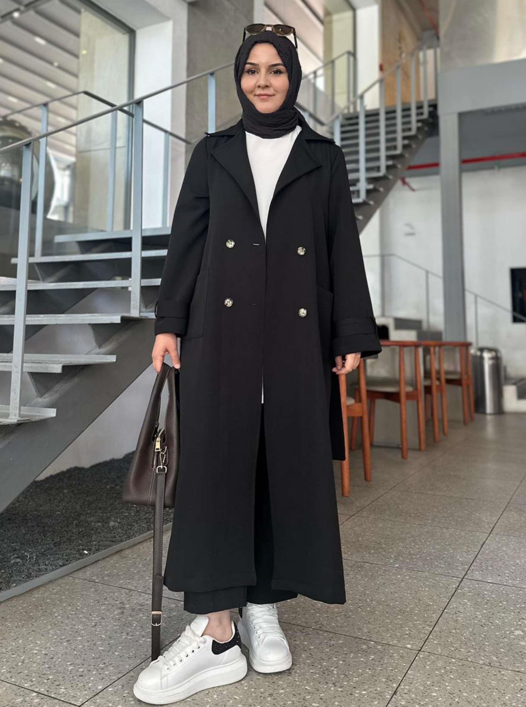 DABIL TRENÇ SİYAH